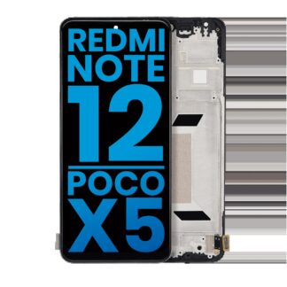 LCD Display mit Rahmen für Xiaomi Redmi Note 12 5G / Poco X5 (Aftermarket: Incell)