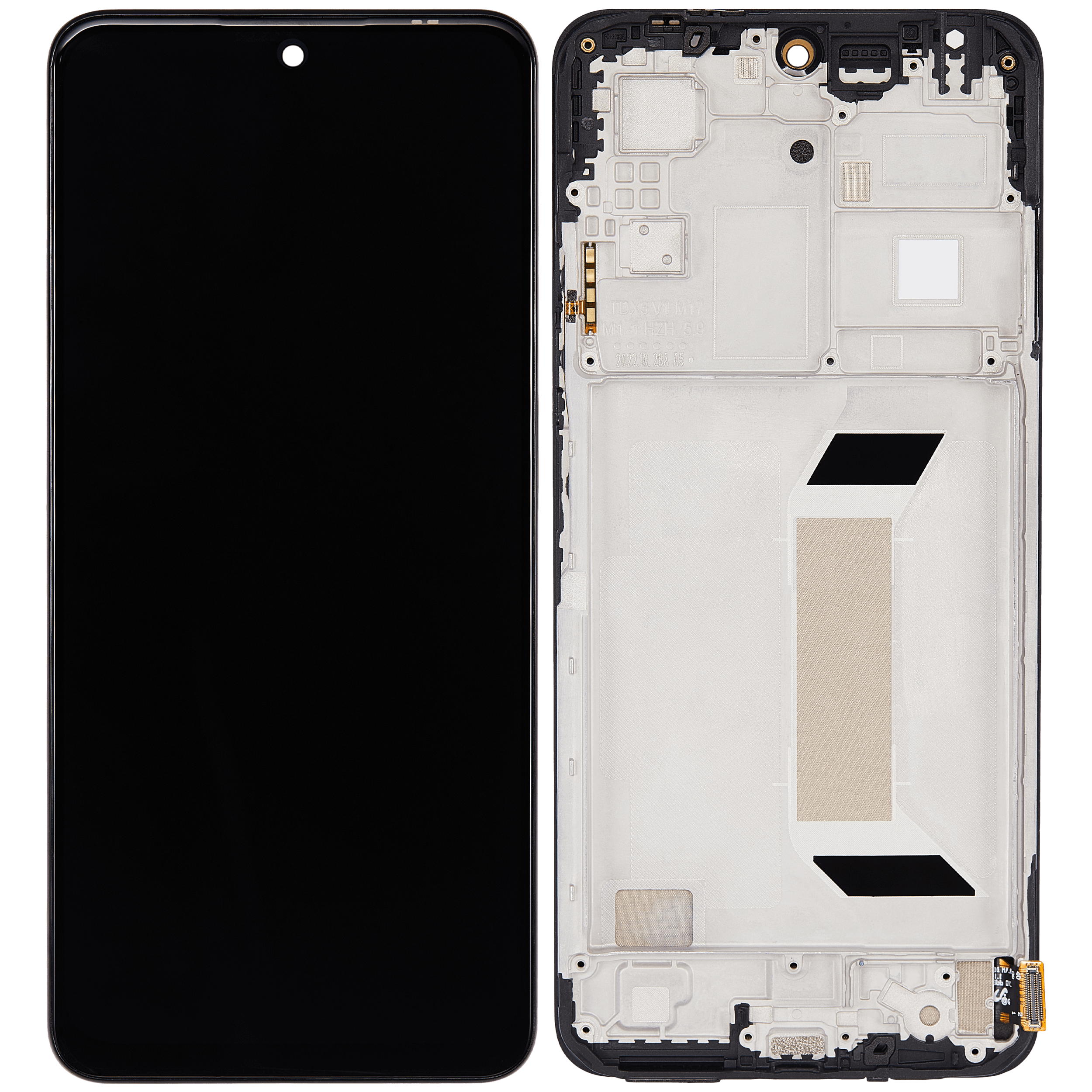 OLED Display mit Rahmen für Xiaomi Redmi Note 12 5G / Poco X5 (Aftermarket Plus) – Bild 3