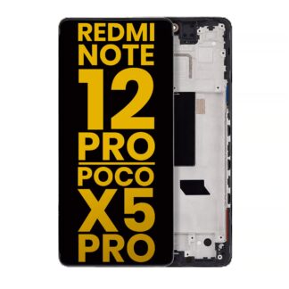 OLED Display mit Rahmen für Xiaomi Redmi Note 12 Pro 5G / Redmi Note 12 Pro Speed / Xiaomi Poco X5 Pro (professionell aufgearbeitet)