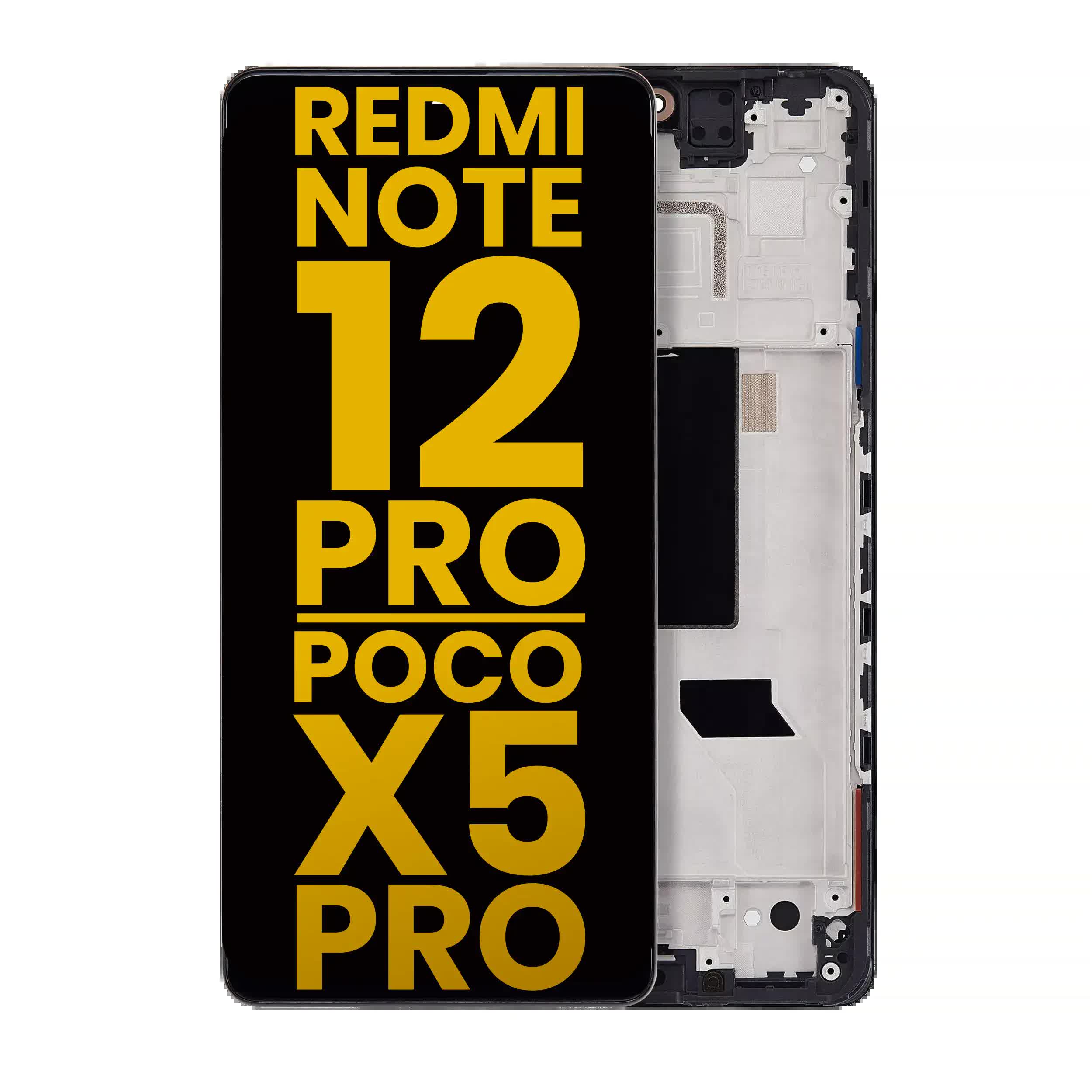 OLED Display mit Rahmen für Xiaomi Redmi Note 12 Pro 5G / Redmi Note 12 Pro Speed / Xiaomi Poco X5 Pro (professionell aufgearbeitet)
