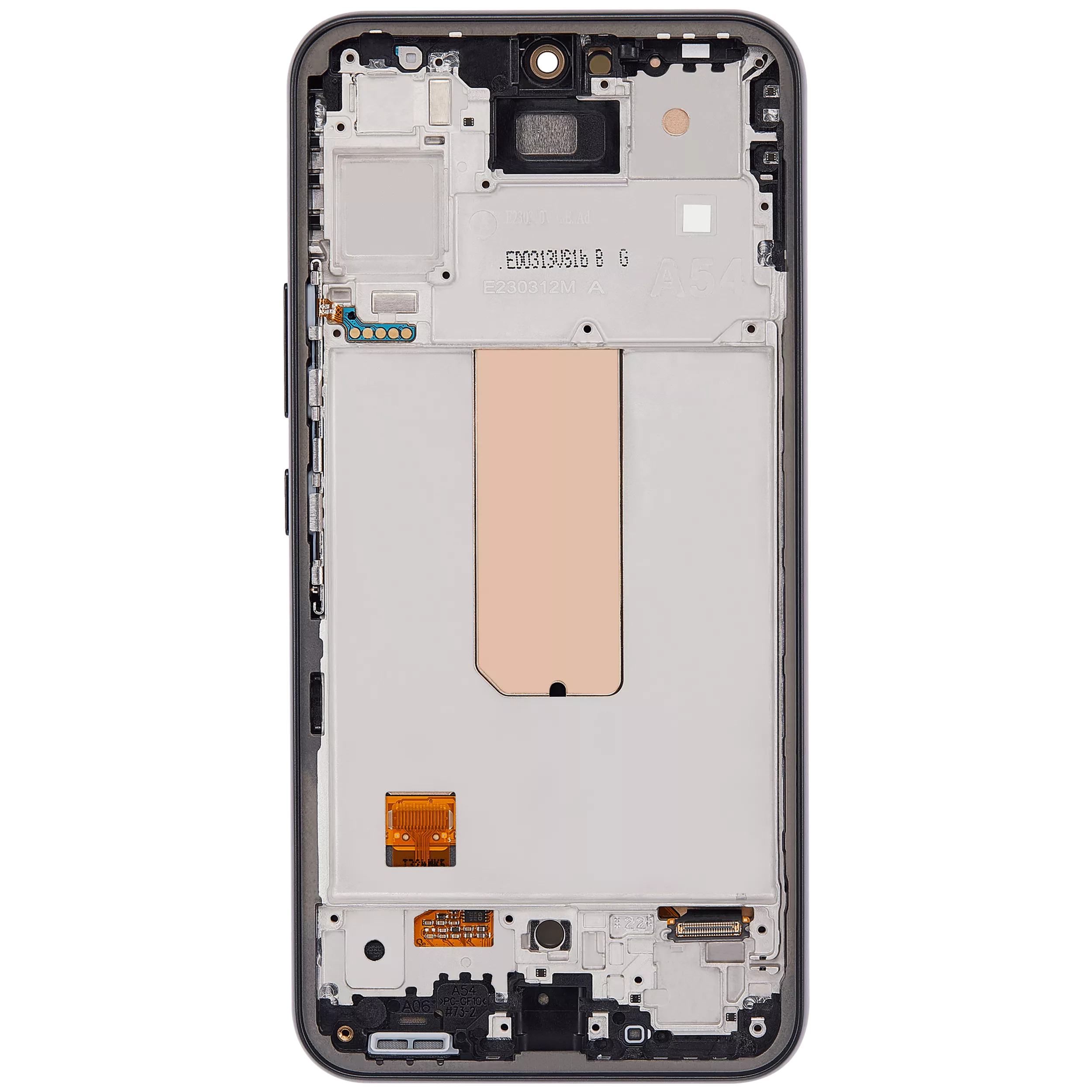 OLED Display mit Rahmen für Samsung Galaxy A54 5G (A546 / 2023) (US & International Version) (professionell aufgearbeitet) (Graphite) – Bild 4