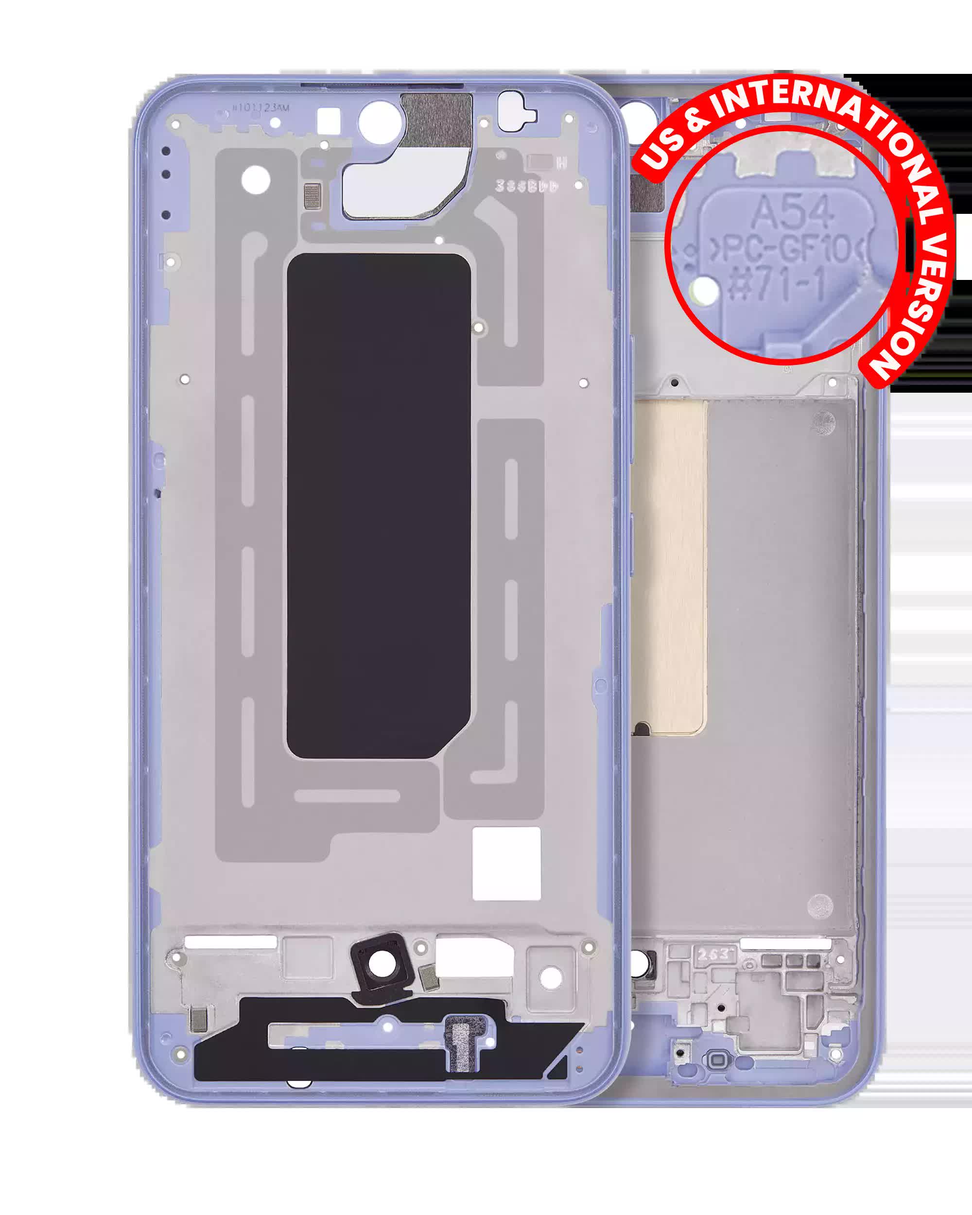 Mittelrahmen für Samsung Galaxy A54 5G (A546 / 2023) (US & International Version) (Violet (Violett))