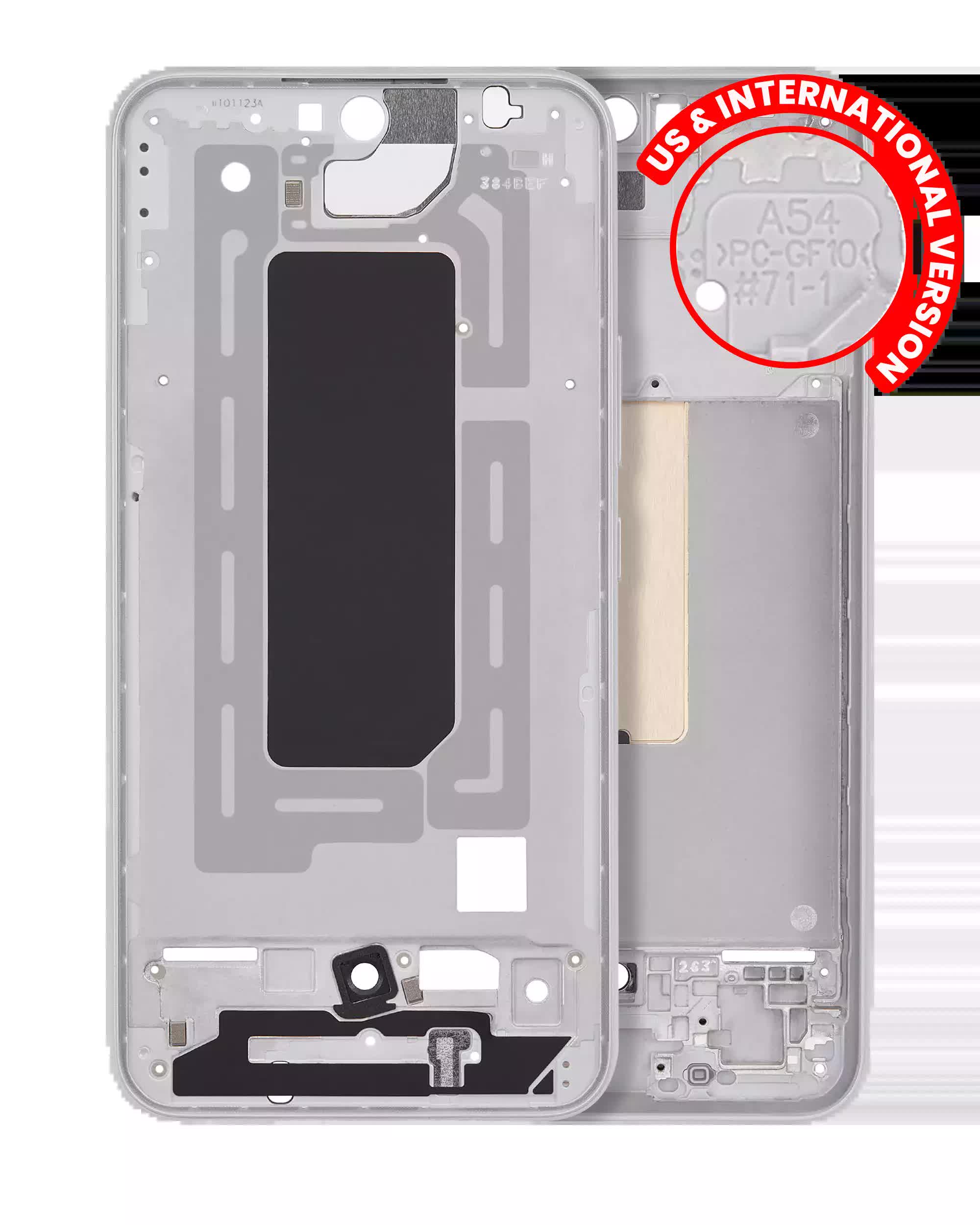 Mittelrahmen für Samsung Galaxy A54 5G (A546 / 2023) (US & International Version) (White (Weiß))