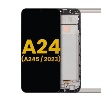 OLED Display mit Rahmen für Samsung Galaxy A24 4G (A245 / 2023) (professionell aufgearbeitet)
