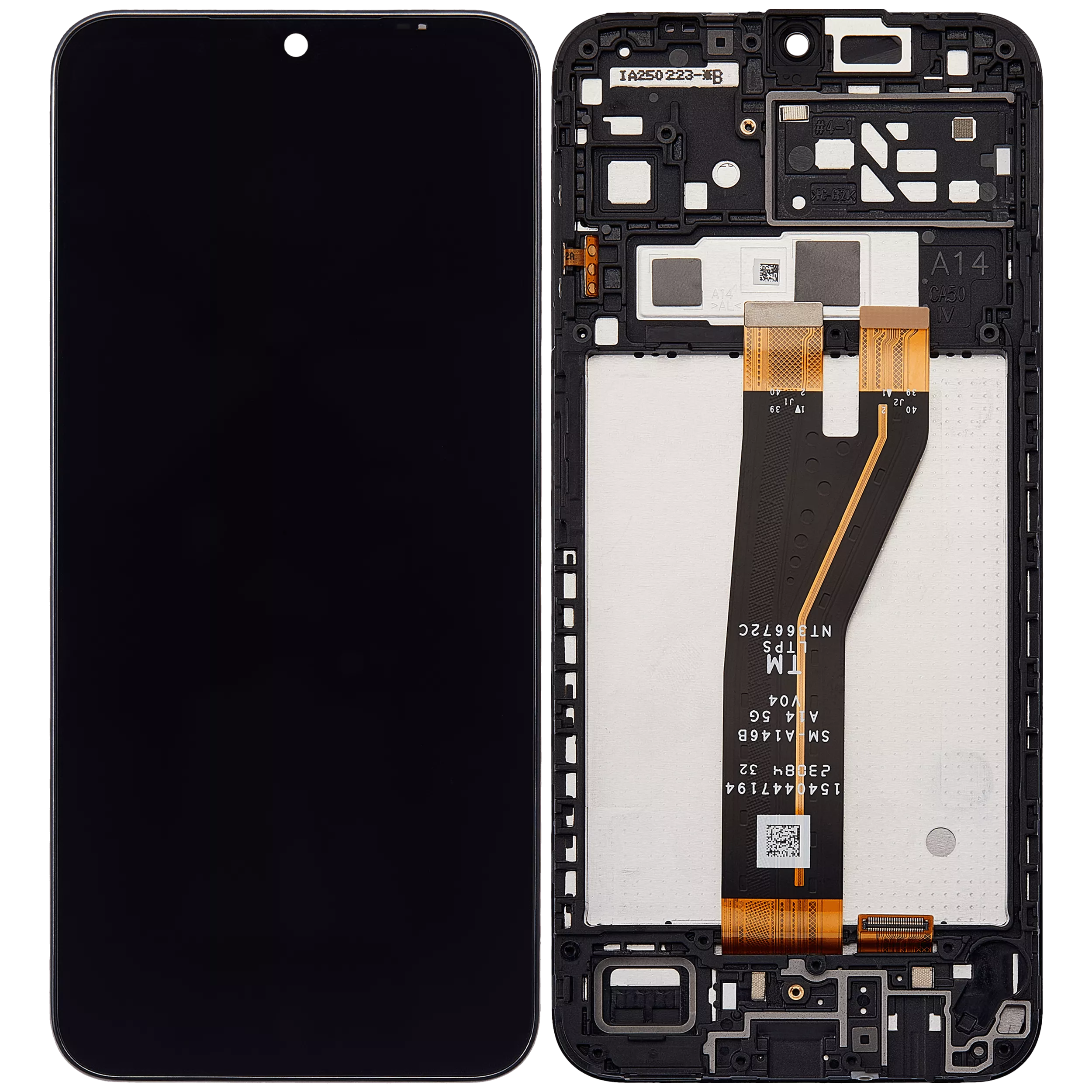 LCD Display mit Rahmen für Samsung Galaxy A14 4G (A145F / A145M / 2023) / A14 5G (A146B / 2023) (International Version) (professionell aufgearbeitet) – Bild 2