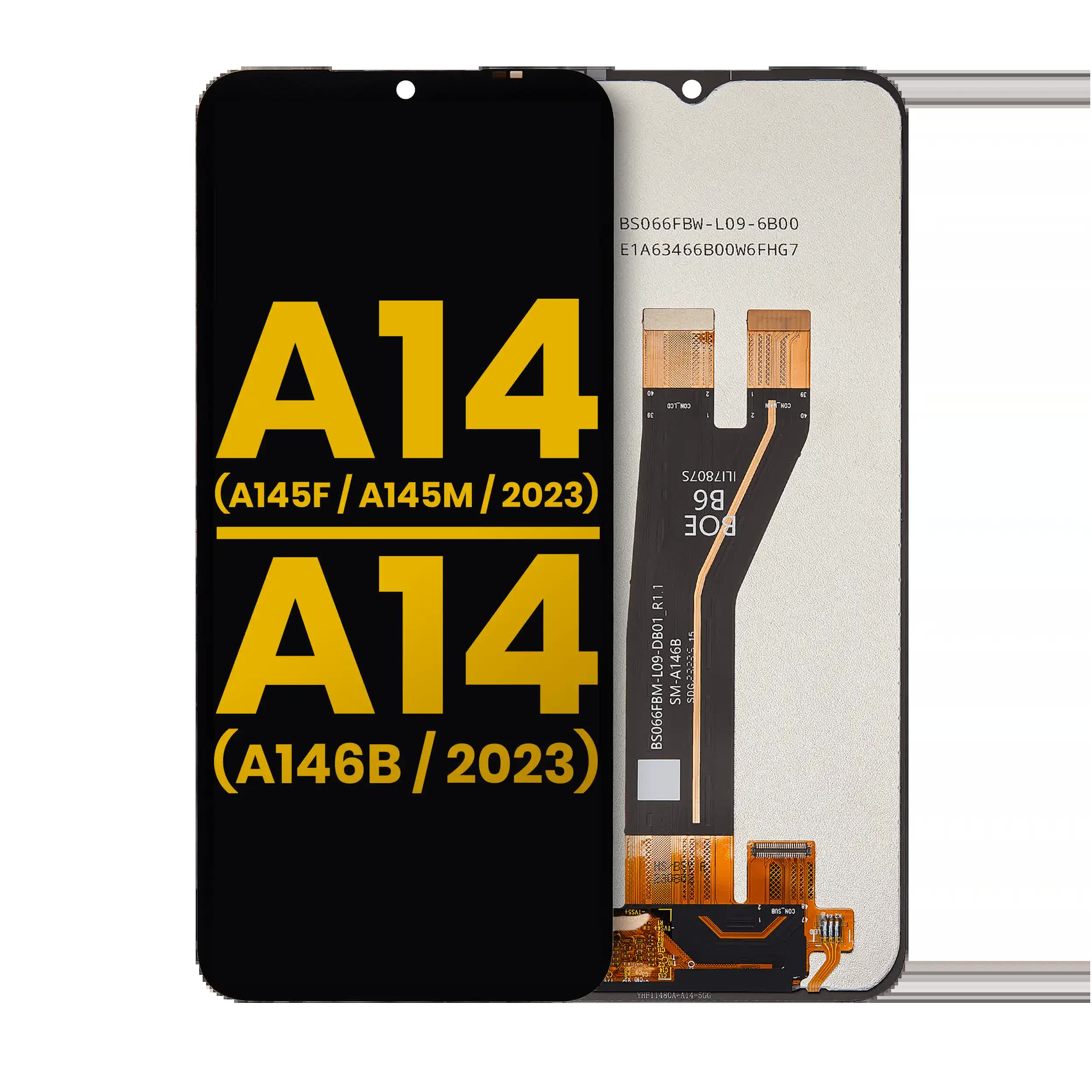 LCD Display ohne Rahmen für Samsung Galaxy A14 4G (A145F / A145M / 2023) / A14 5G (A146B / 2023) (International Version) (professionell aufgearbeitet)