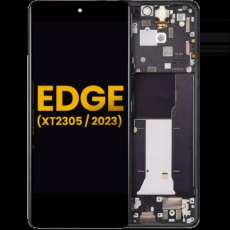 OLED Display mit Rahmen für Motorola Moto Edge (XT2305 / 2023 ) (professionell aufgearbeitet) (Eclipse Black)