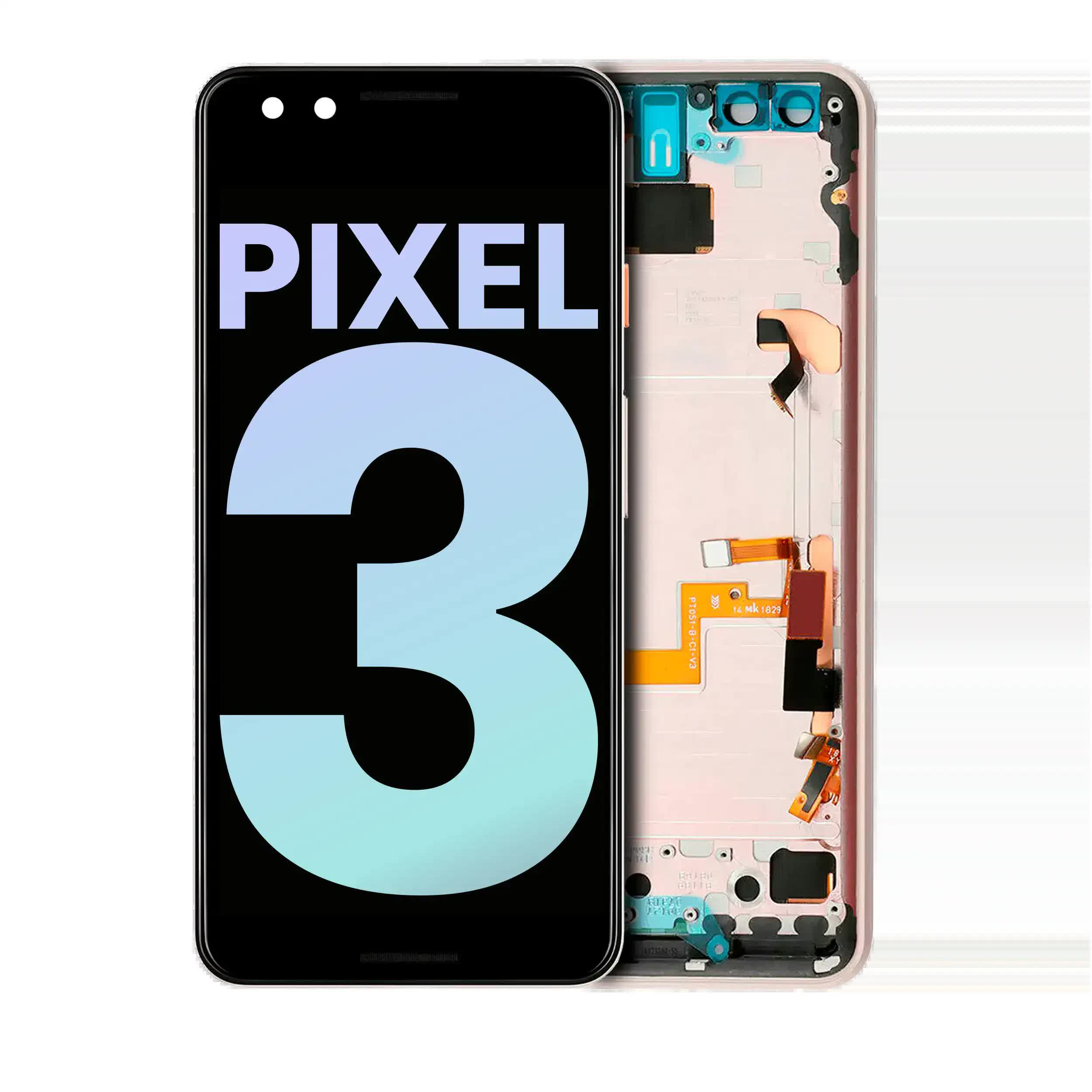OLED Display mit Rahmen für Google Pixel 3 (Original) (Pink (Rosa))