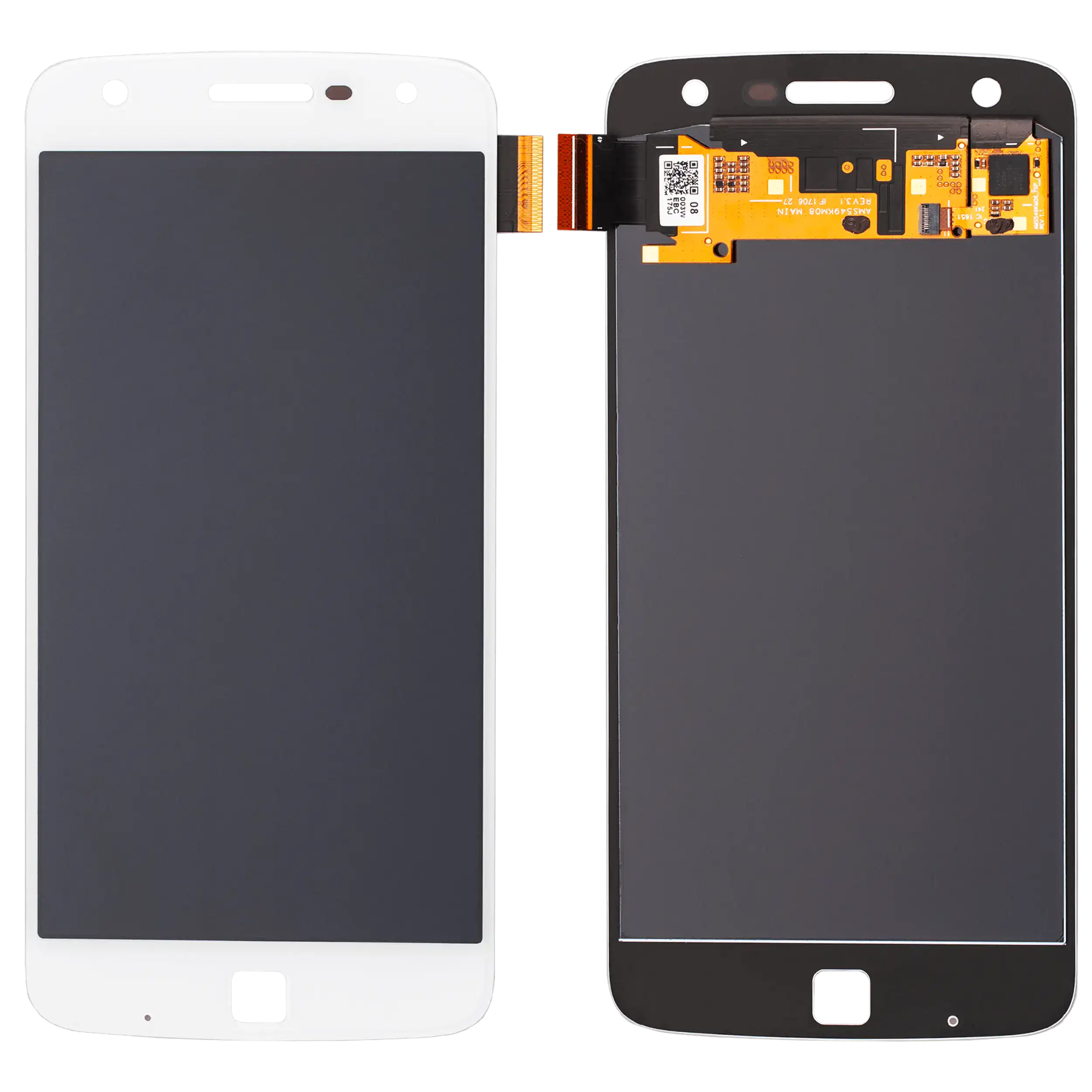 LCD Display ohne Rahmen für Motorola Moto Z Play Droid (XT1635-01 / 2016) (Original) (White (Weiß)) – Bild 2