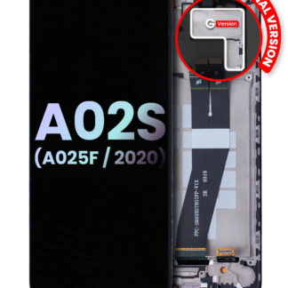 LCD Display mit Rahmen für Samsung Galaxy A02S (A025F / 2020) (International Version) (Service Pack)