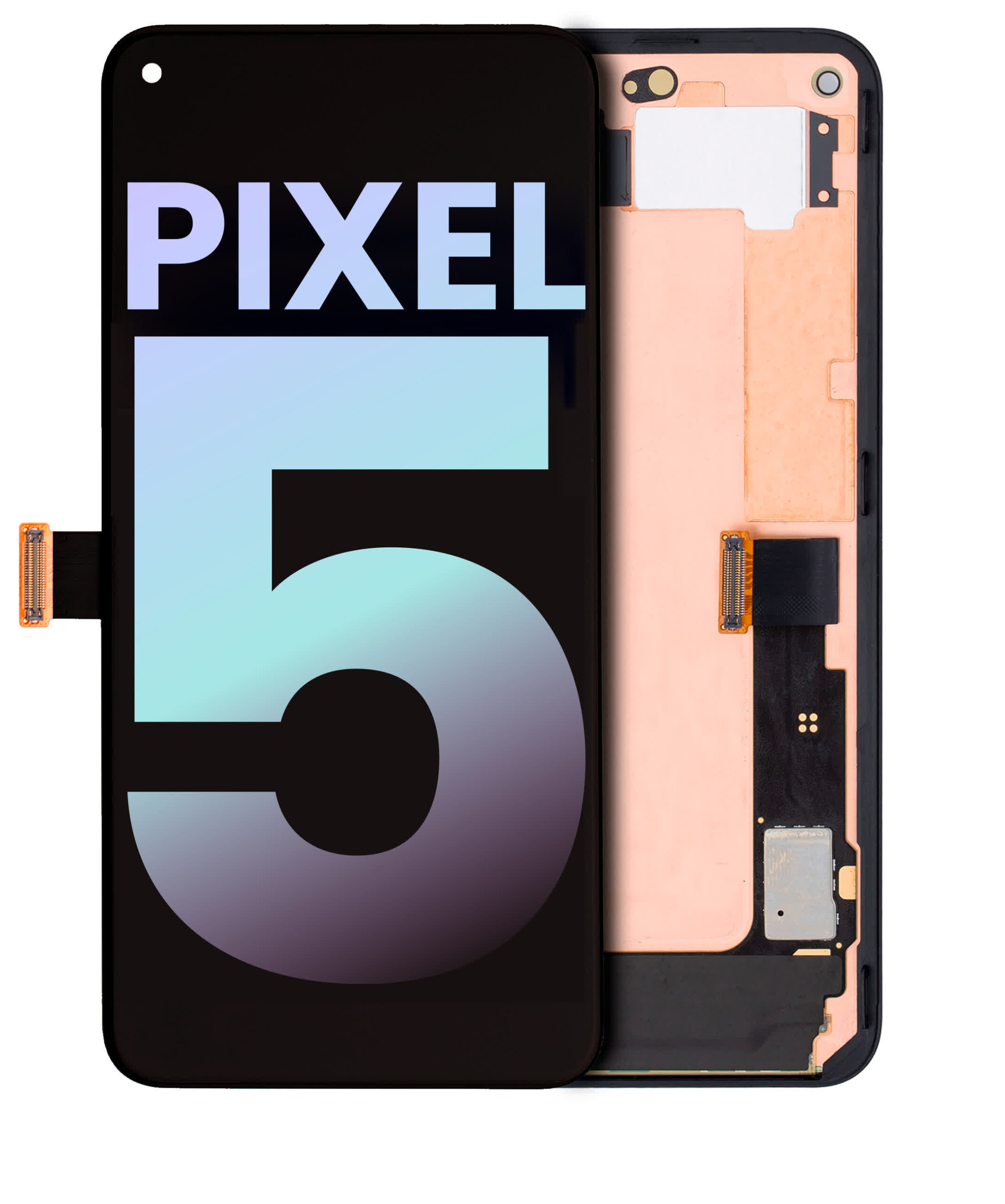 OLED Display mit Rahmen für Google Pixel 5 (Original) (Just Black)