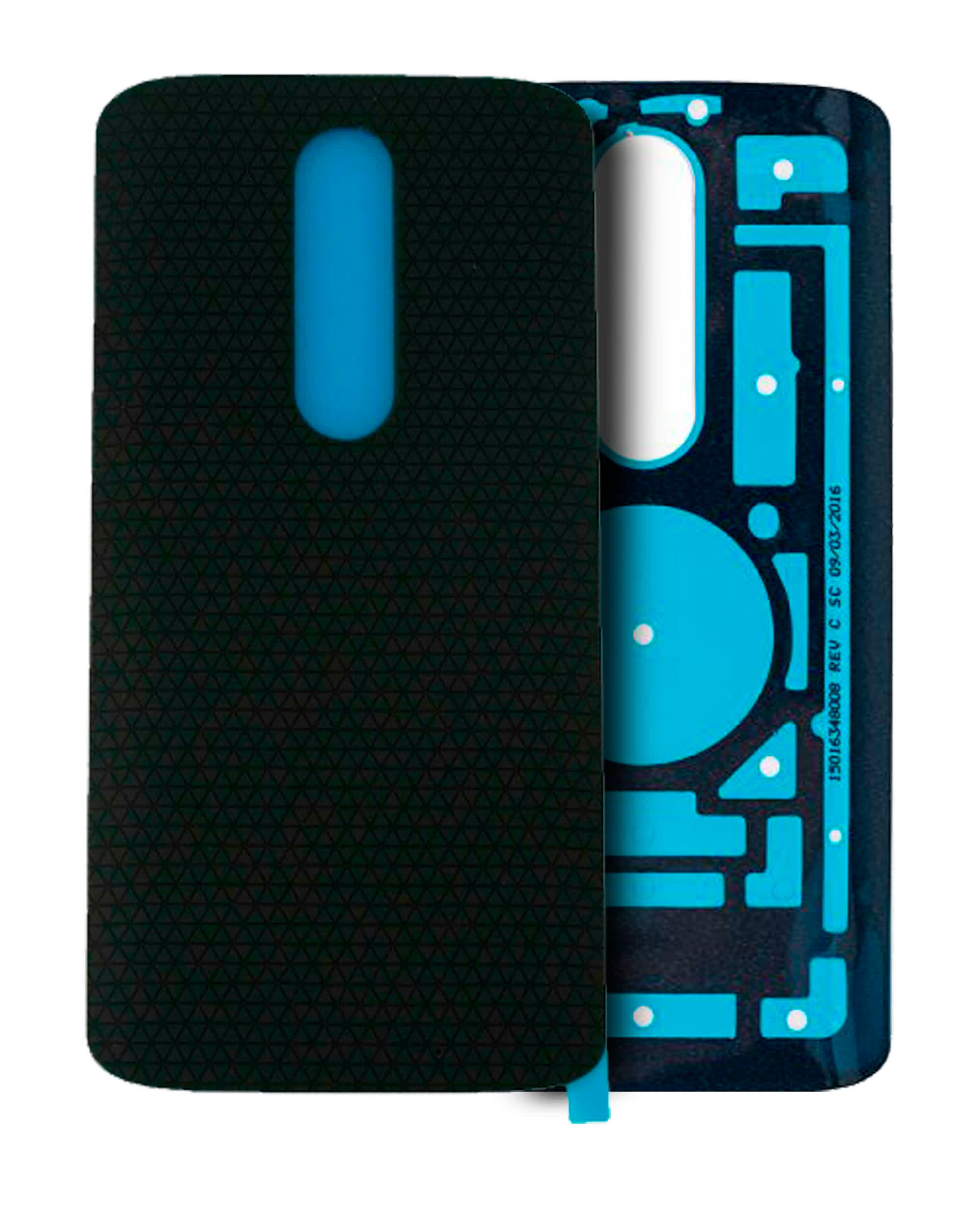 Rückdeckelglas für Motorola Moto Droid Turbo 2 (XT1585 / 2015) Moto X Force (XT1580 / 2015) (Original) (Black (Schwarz))