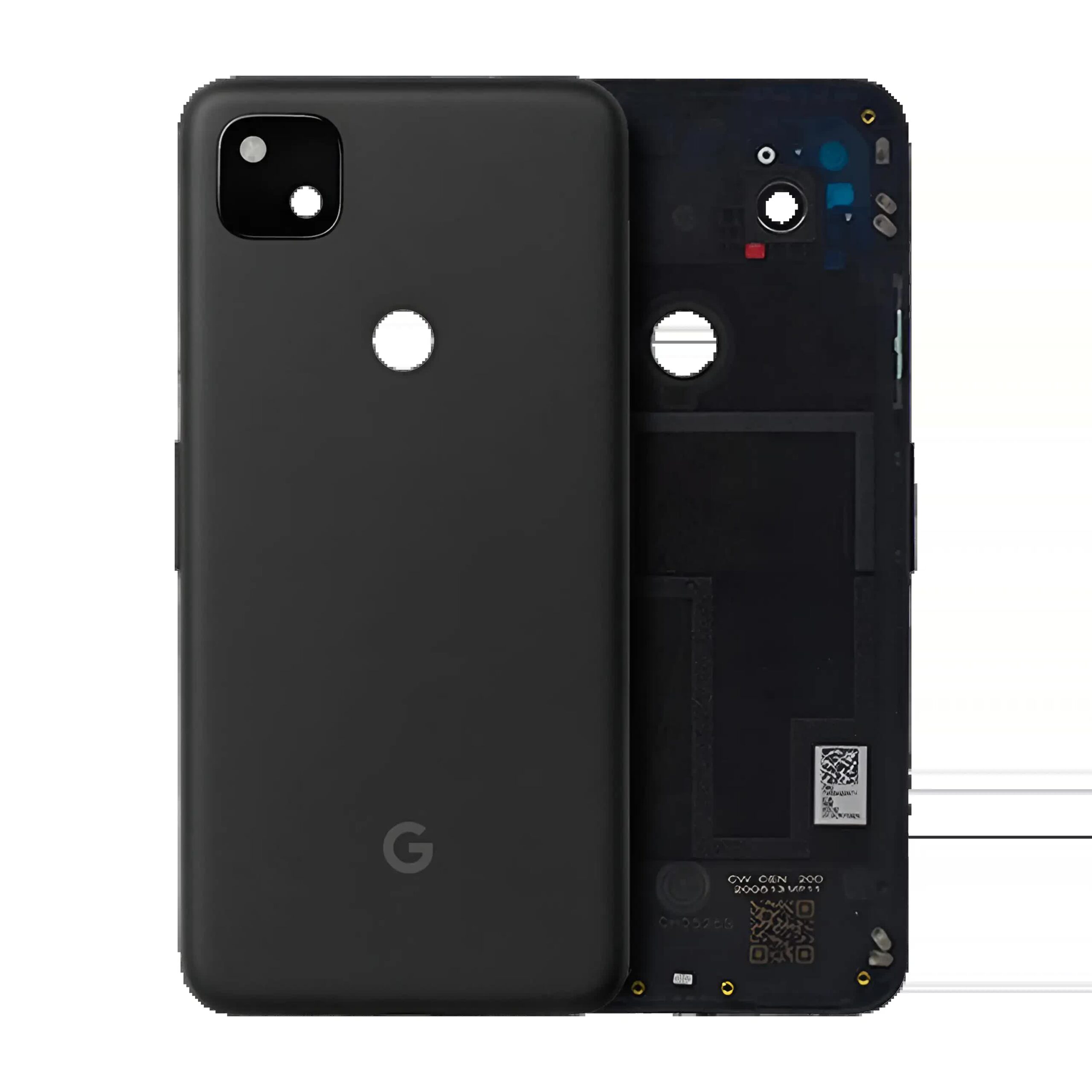 Rückdeckelglas Baugruppe für Google Pixel 4a 5G (Original) (Just Black)