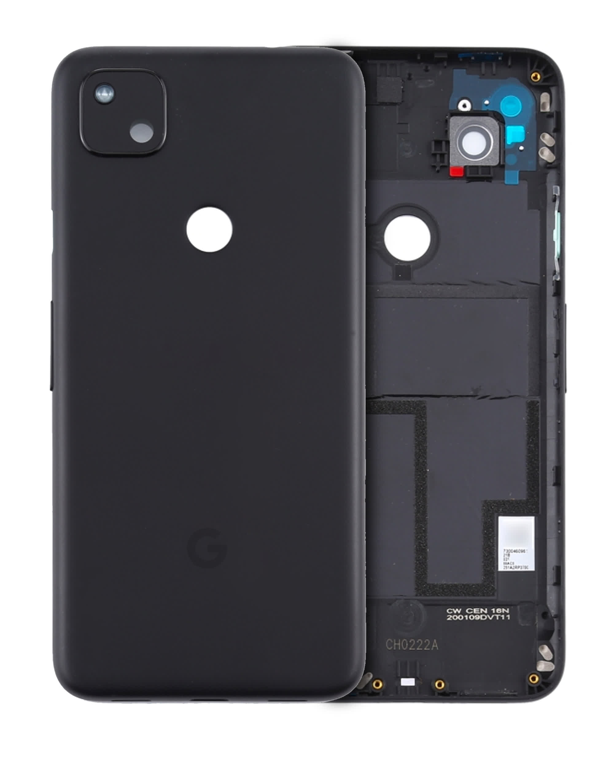 Rückdeckelglas Baugruppe für Google Pixel 4a (Original) (Just Black)