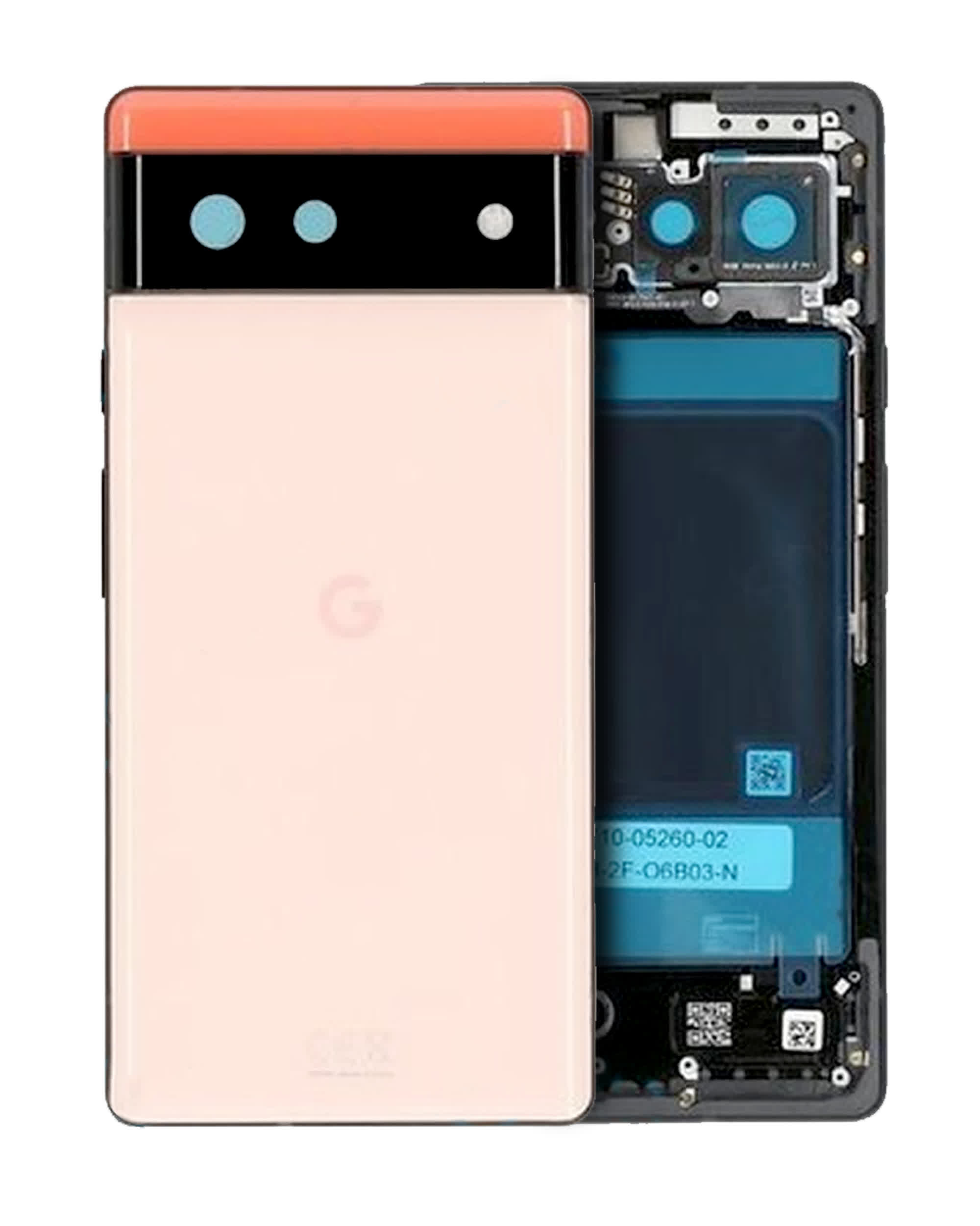 Rückgehäuse für Google Pixel 6 (Original) (Kinda Coral)