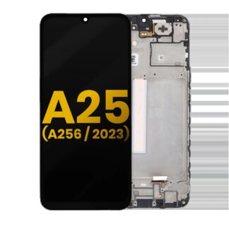 OLED Display mit Rahmen für Samsung Galaxy A25 5G (A256 / 2023) (professionell aufgearbeitet)