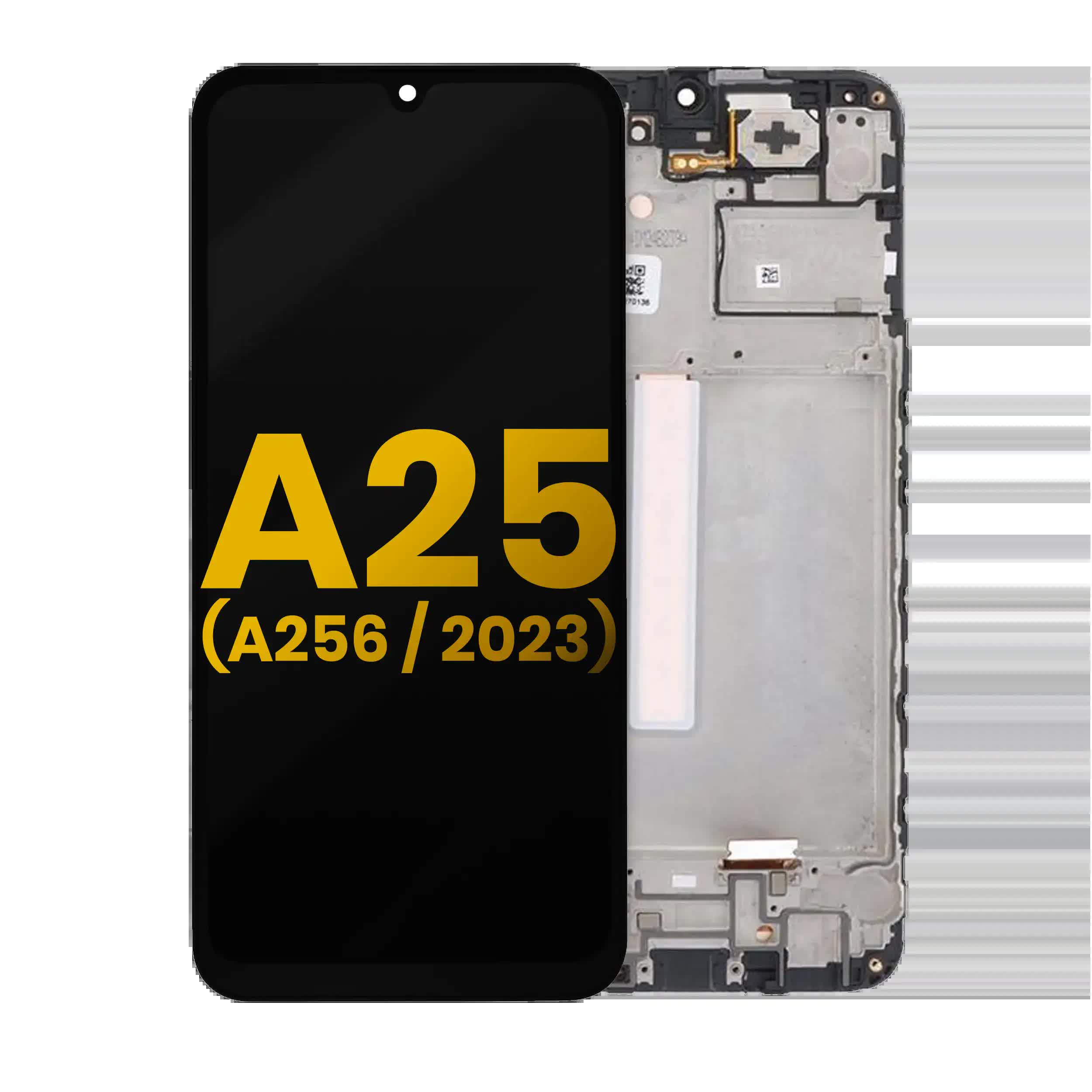 OLED Display mit Rahmen für Samsung Galaxy A25 5G (A256 / 2023) (professionell aufgearbeitet)