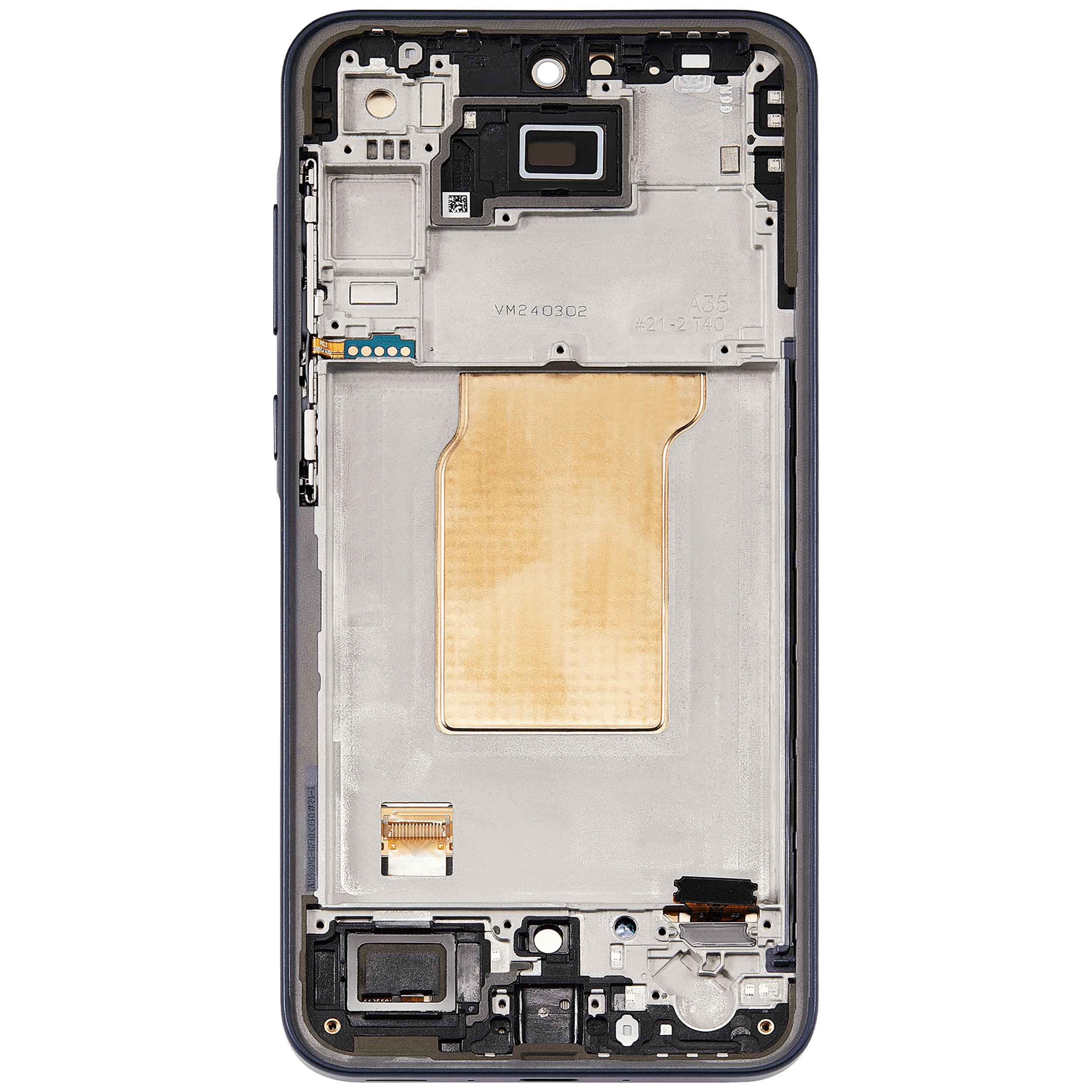 OLED Display mit Rahmen für Samsung Galaxy A35 5G (A356 / 2024) (professionell aufgearbeitet) (Navy) – Bild 4