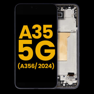 OLED Display mit Rahmen für Samsung Galaxy A35 5G (A356 / 2024) (professionell aufgearbeitet) (Navy)