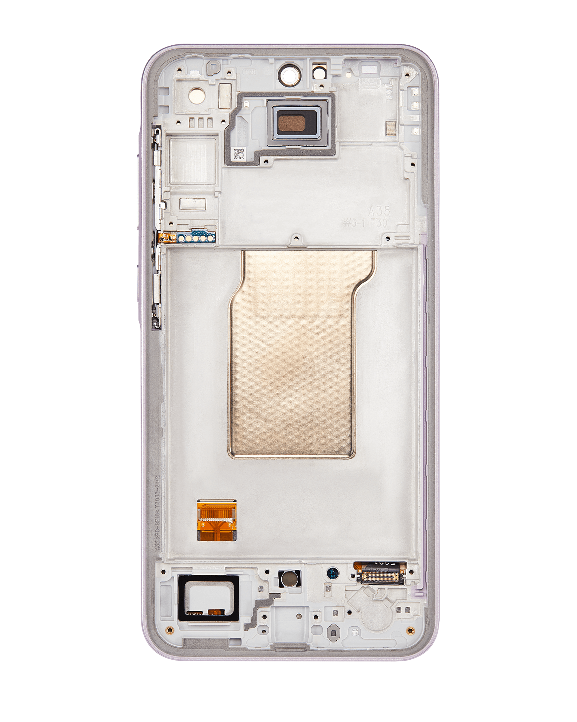 OLED Display mit Rahmen für Samsung Galaxy A35 5G (A356 / 2024) (professionell aufgearbeitet) (Lilac) – Bild 3