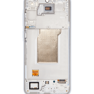OLED Display mit Rahmen für Samsung Galaxy A35 5G (A356 / 2024) (professionell aufgearbeitet) (Iceblue)