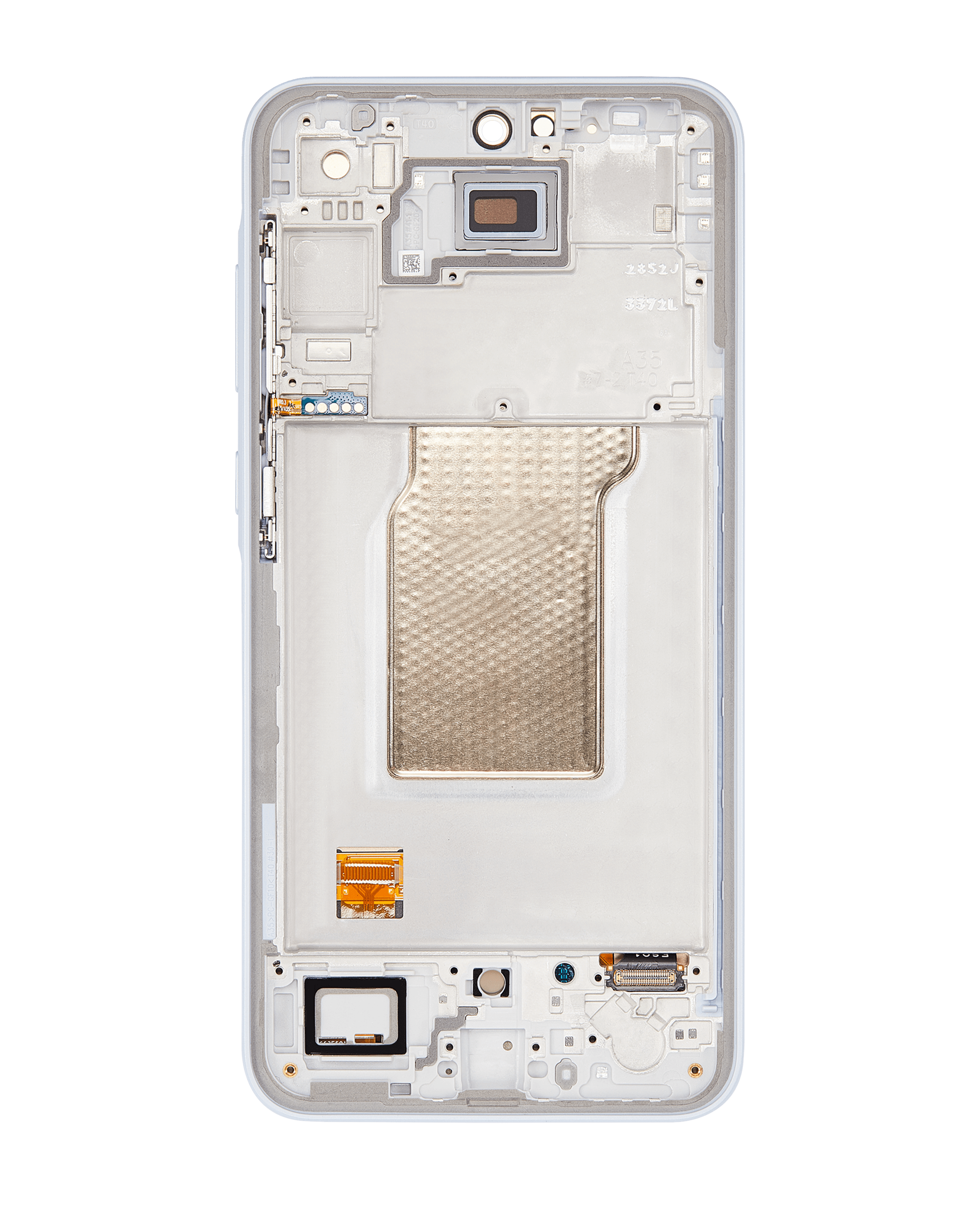 OLED Display mit Rahmen für Samsung Galaxy A35 5G (A356 / 2024) (professionell aufgearbeitet) (Iceblue) – Bild 2