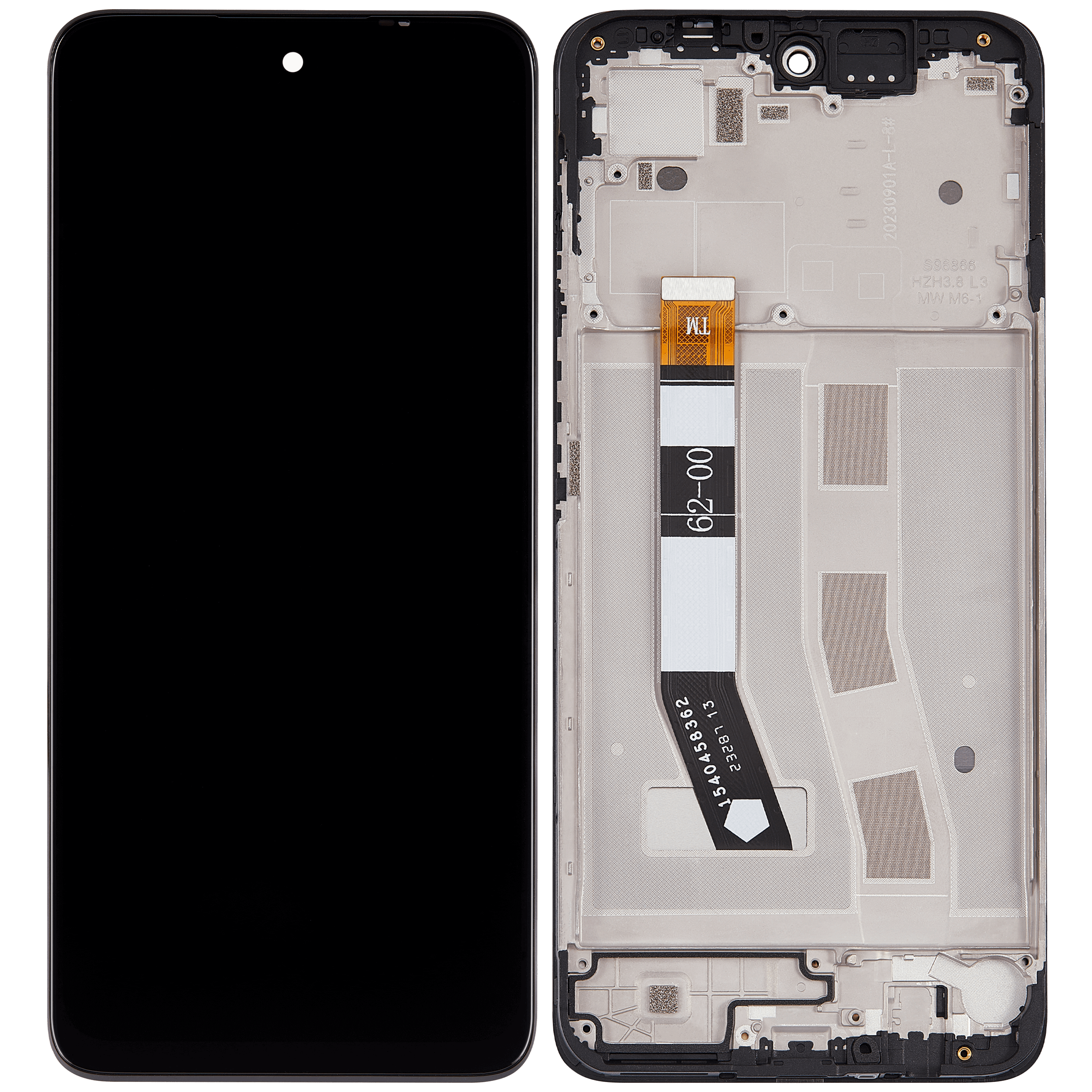 LCD Display mit Rahmen für Moto G54 (XT2343 / 2023) (professionell aufgearbeitet) – Bild 2