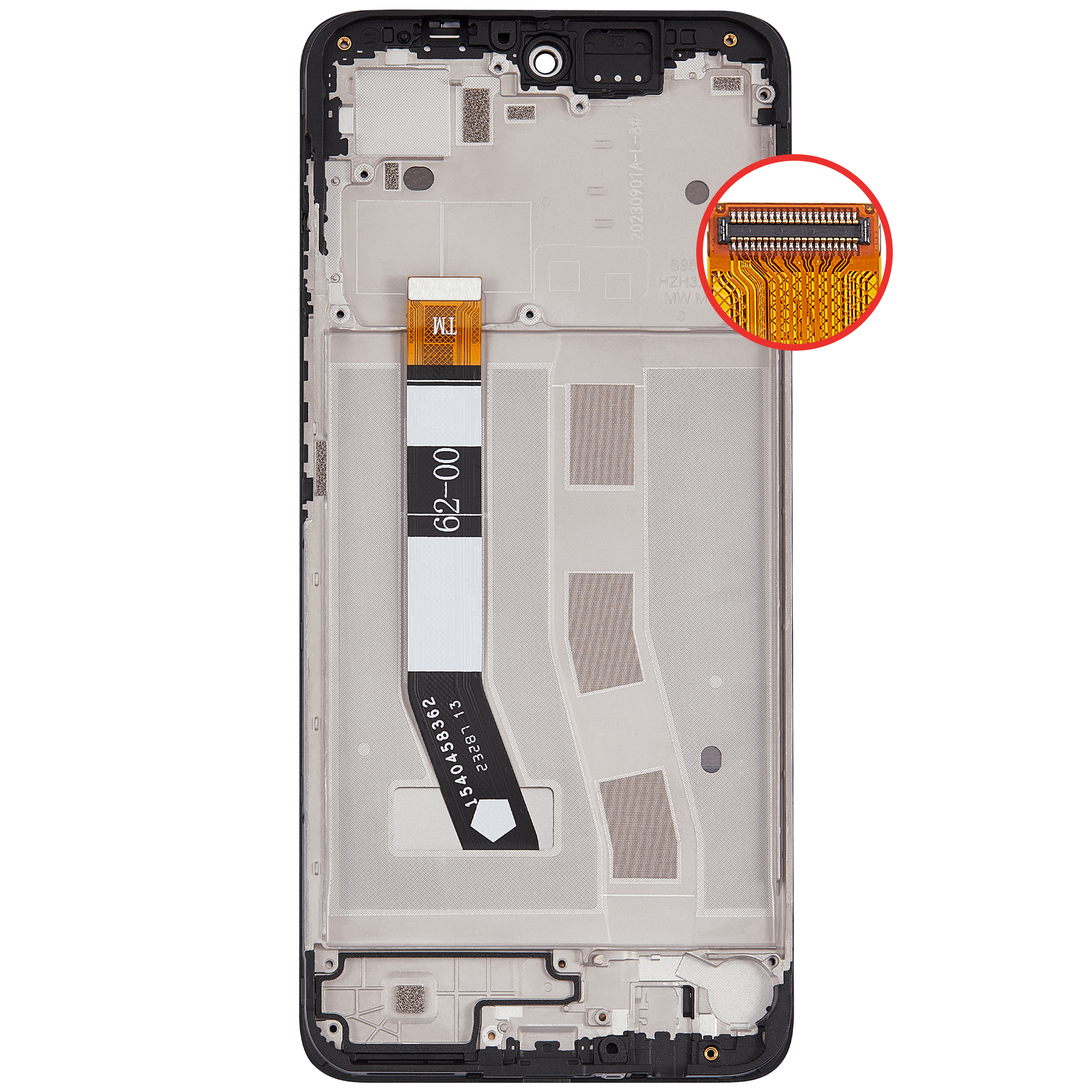 LCD Display mit Rahmen für Moto G54 (XT2343 / 2023) (professionell aufgearbeitet) – Bild 4