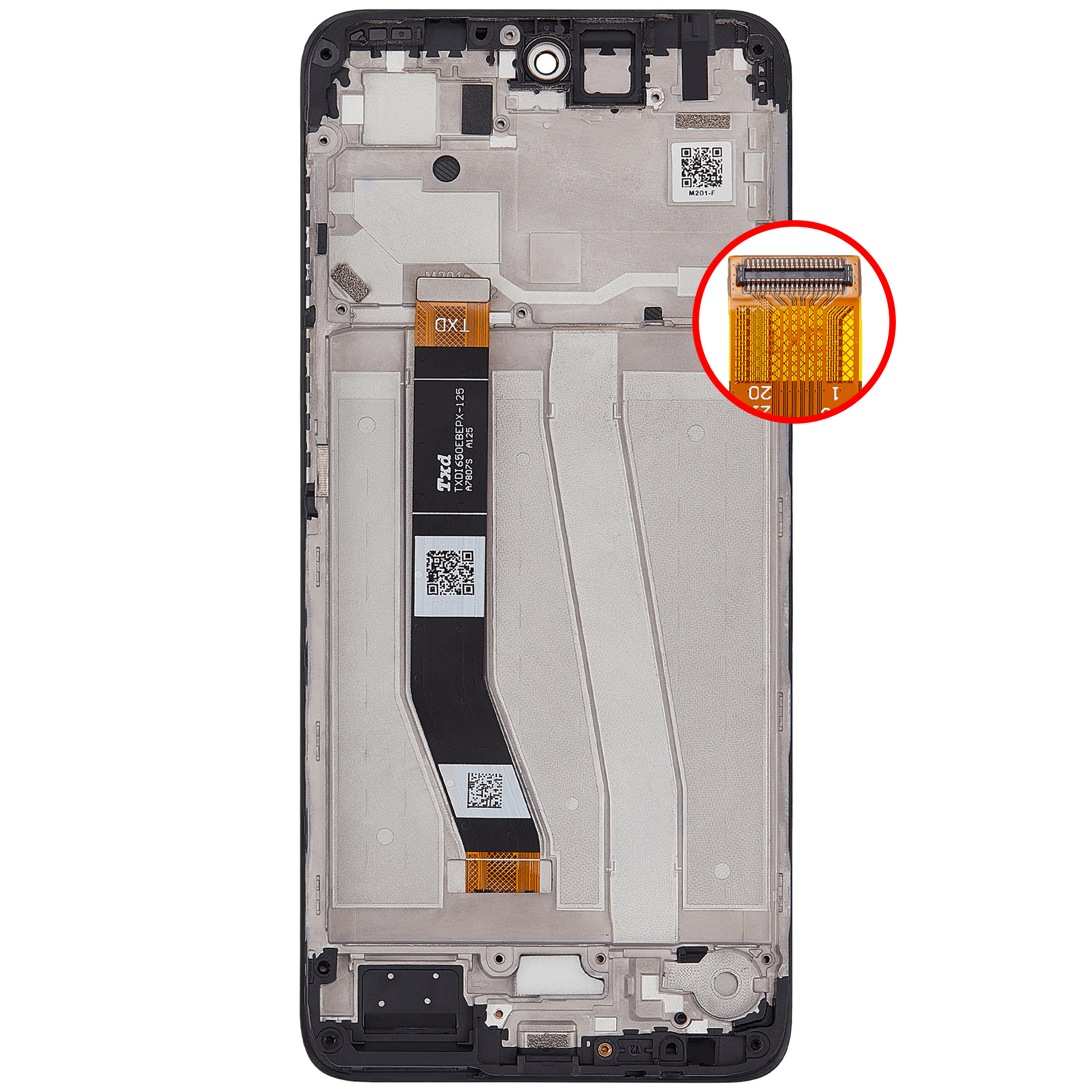 LCD Display mit Rahmen für Motorola Moto G14 (XT2341 / 2023) (professionell aufgearbeitet) – Bild 4