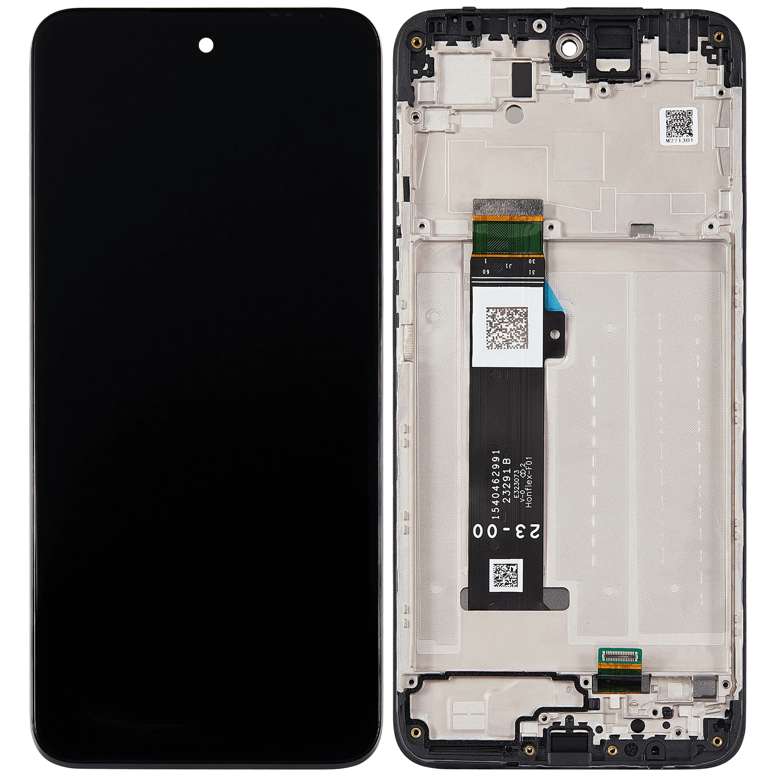 LCD Display mit Rahmen für Motorola Moto G Play (XT2413 / 2024) (professionell aufgearbeitet) – Bild 2