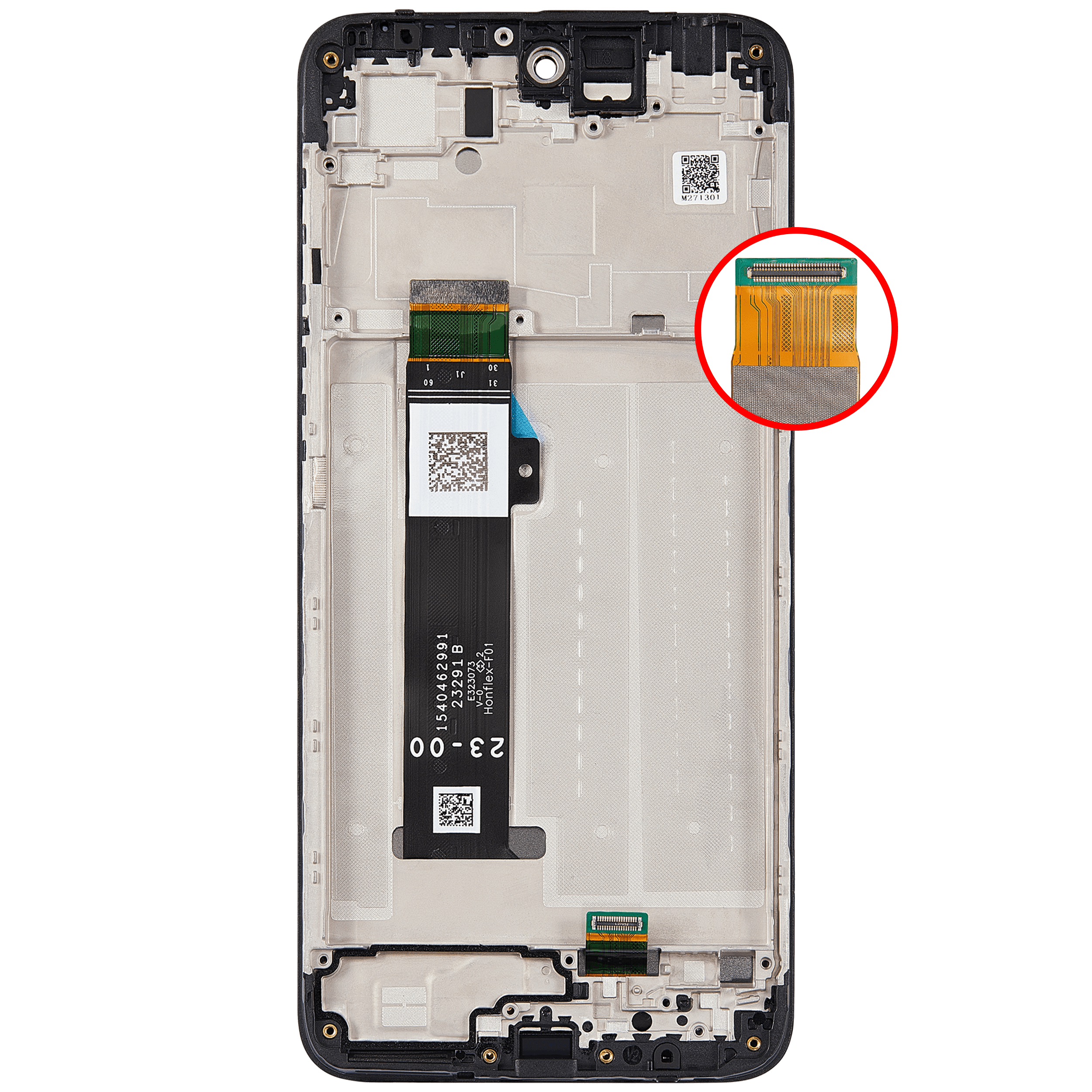 LCD Display mit Rahmen für Motorola Moto G Play (XT2413 / 2024) (professionell aufgearbeitet) – Bild 3