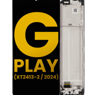 LCD Display mit Rahmen für Motorola Moto G Play (XT2413 / 2024) (professionell aufgearbeitet)