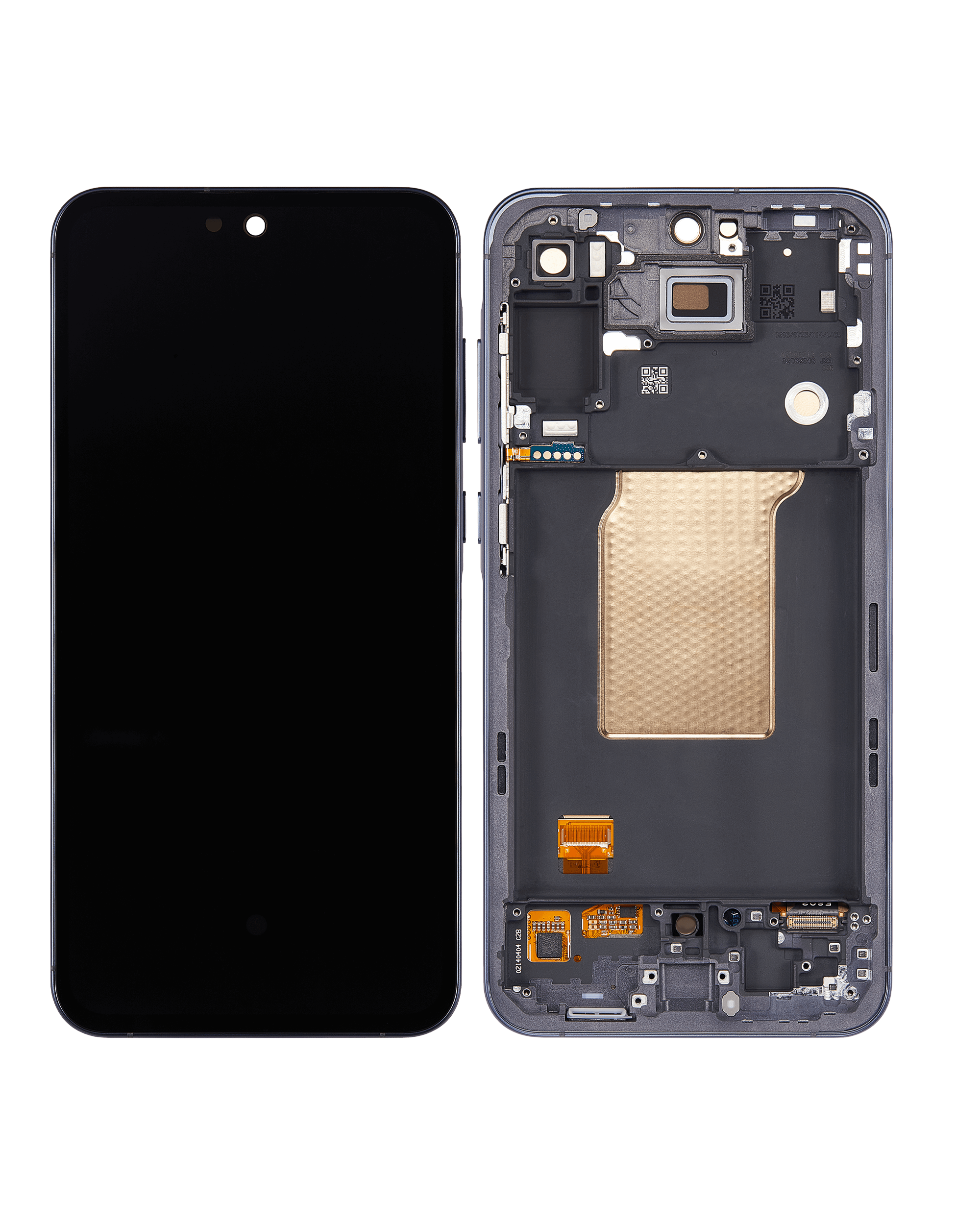 OLED Display mit Rahmen für Samsung Galaxy A55 (A556 / 2024) (professionell aufgearbeitet) (Navy) – Bild 3