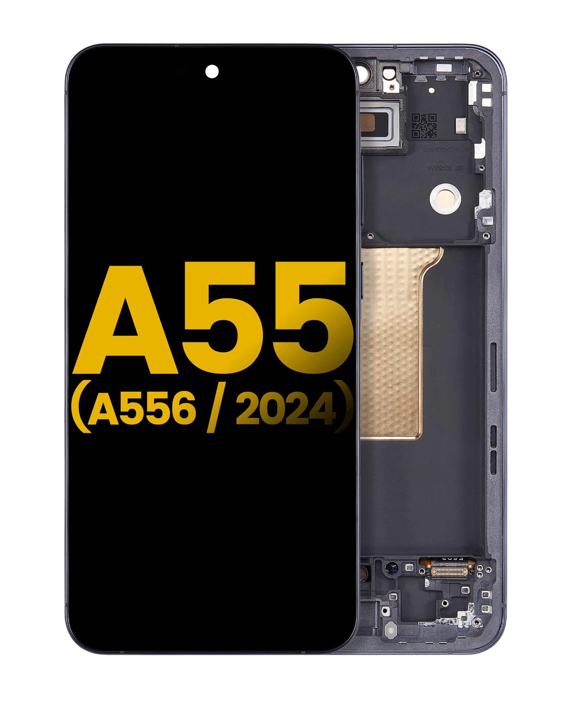 OLED Display mit Rahmen für Samsung Galaxy A55 (A556 / 2024) (professionell aufgearbeitet) (Navy)