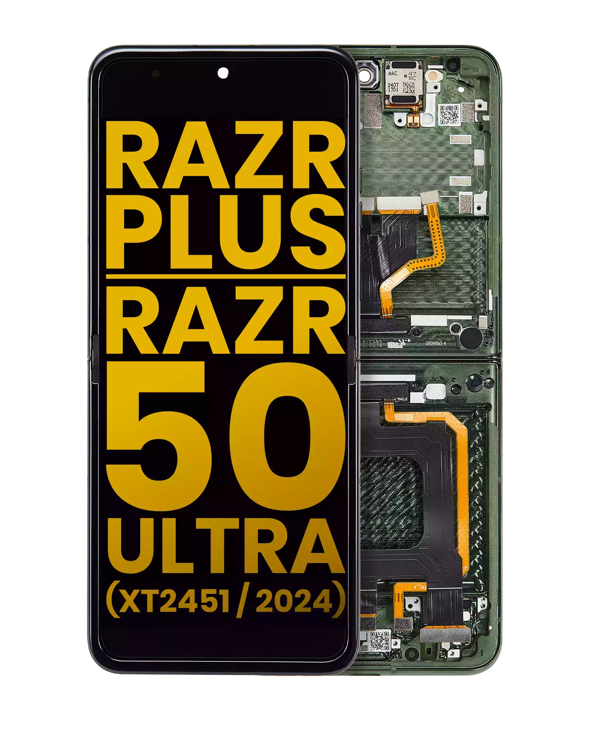 Inner OLED Display mit Rahmen für Motorola Razr Plus 2024 / Razr 50 Ultra (XT2451 / 2024) / Razr Plus 2025 (XT2557) (Original) (Midnight Blue) – Bild 3