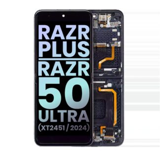 Inner OLED Display mit Rahmen für Motorola Razr Plus 2024 / Razr 50 Ultra (XT2451 / 2024) / Razr Plus 2025 (XT2557) (Original) (Midnight Blue)