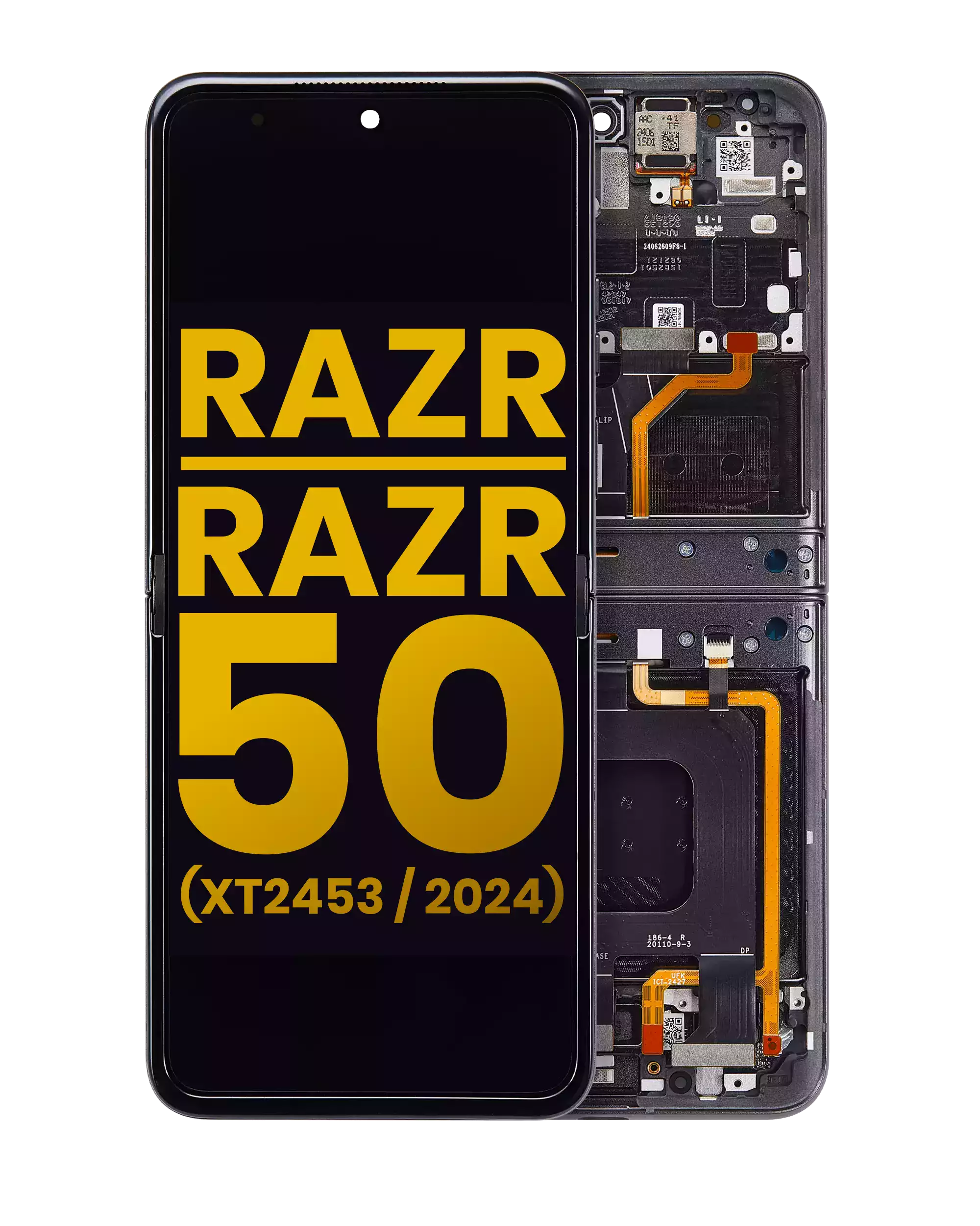 Main OLED Display für Motorola Razr / Razr 50 (XT2453 / 2024) (Original) (Beach Sand) – Bild 4