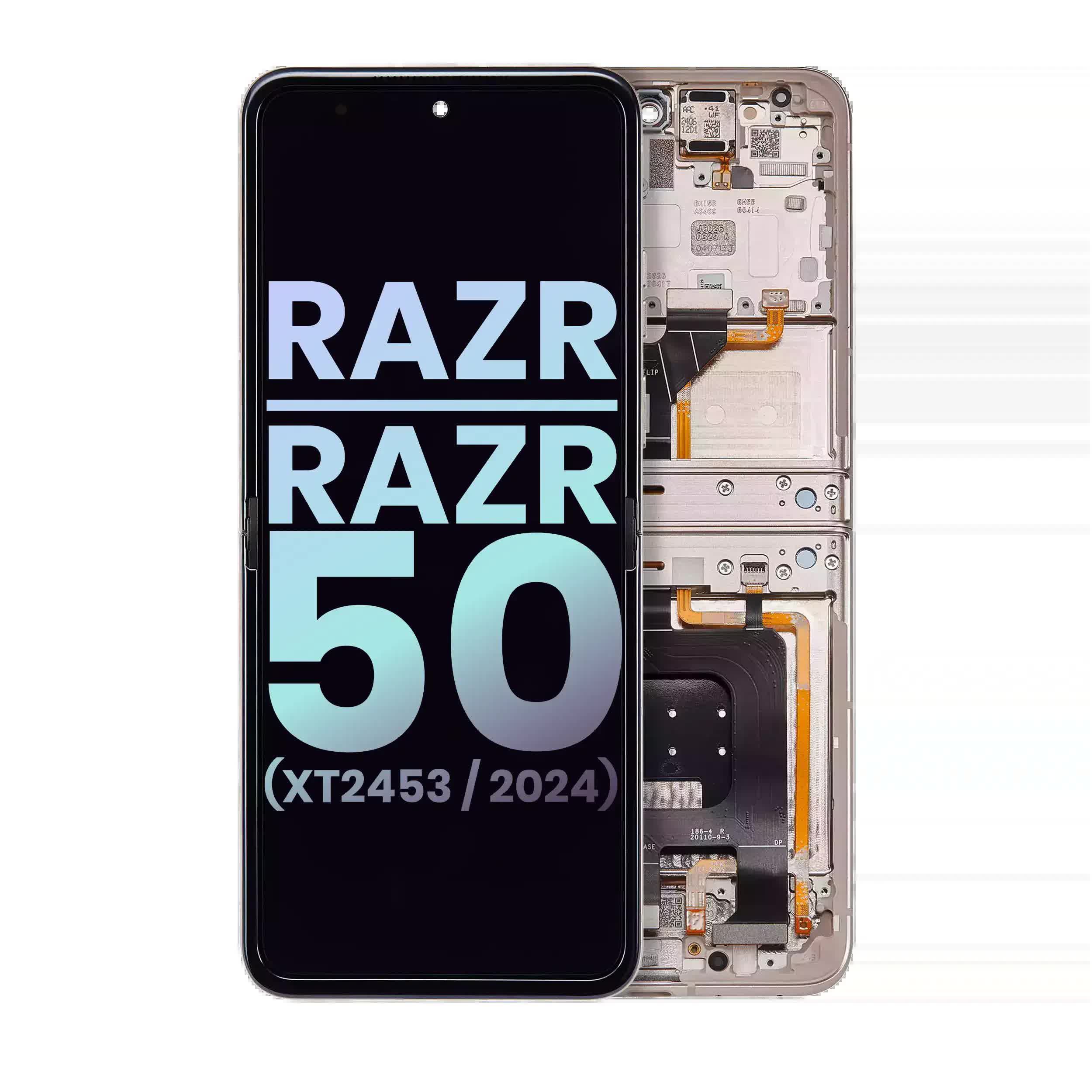 Main OLED Display für Motorola Razr / Razr 50 (XT2453 / 2024) (Original) (Beach Sand)