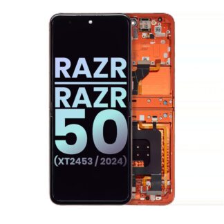 Main OLED Display für Motorola Razr / Razr 50 (XT2453 / 2024) (Original) (Spritz Orange)