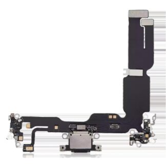 Ladebuchse Flexkabel für iPhone 15 Plus (Aftermarket Plus) (Black (Schwarz))