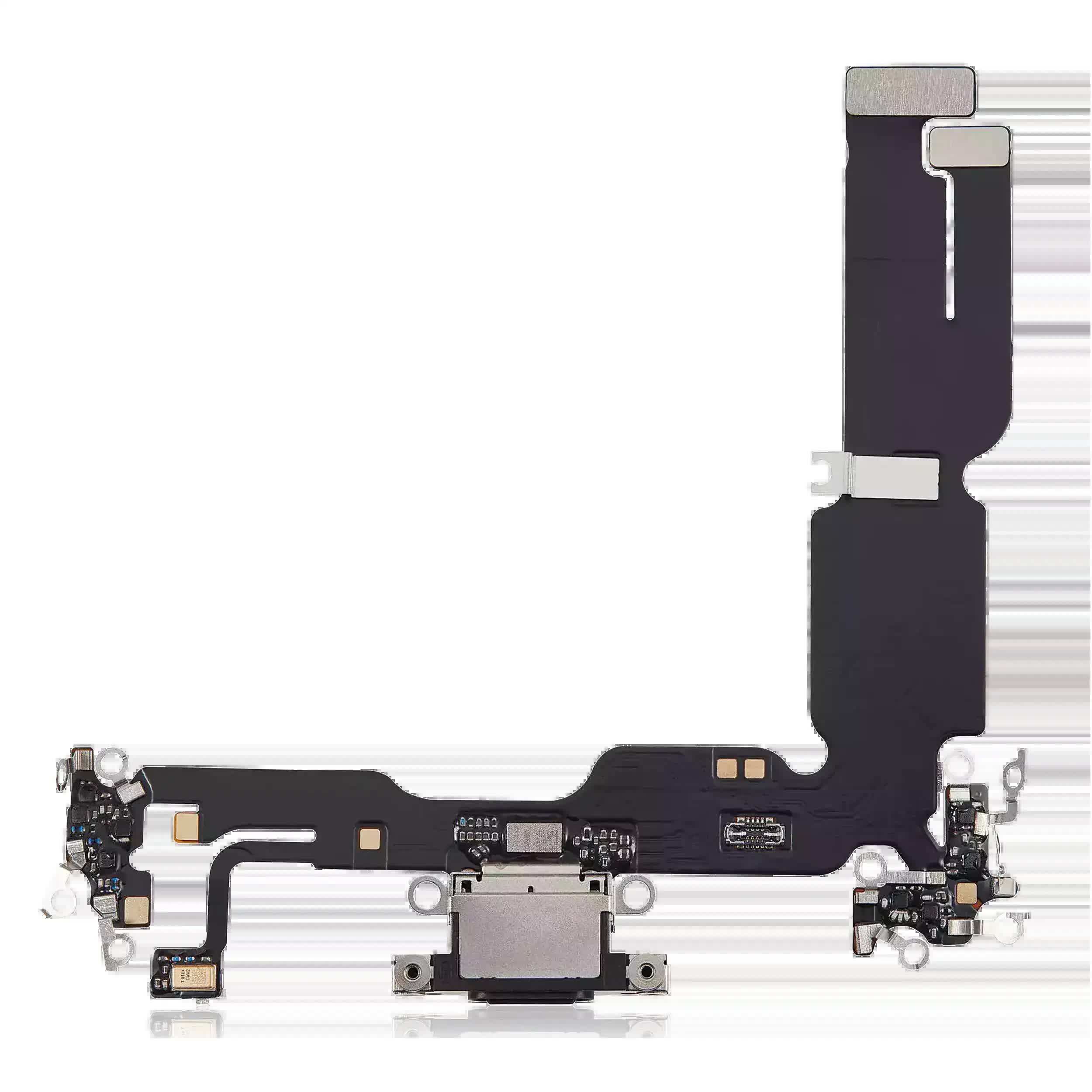 Ladebuchse Flexkabel für iPhone 15 Plus (Aftermarket Plus) (Black (Schwarz))