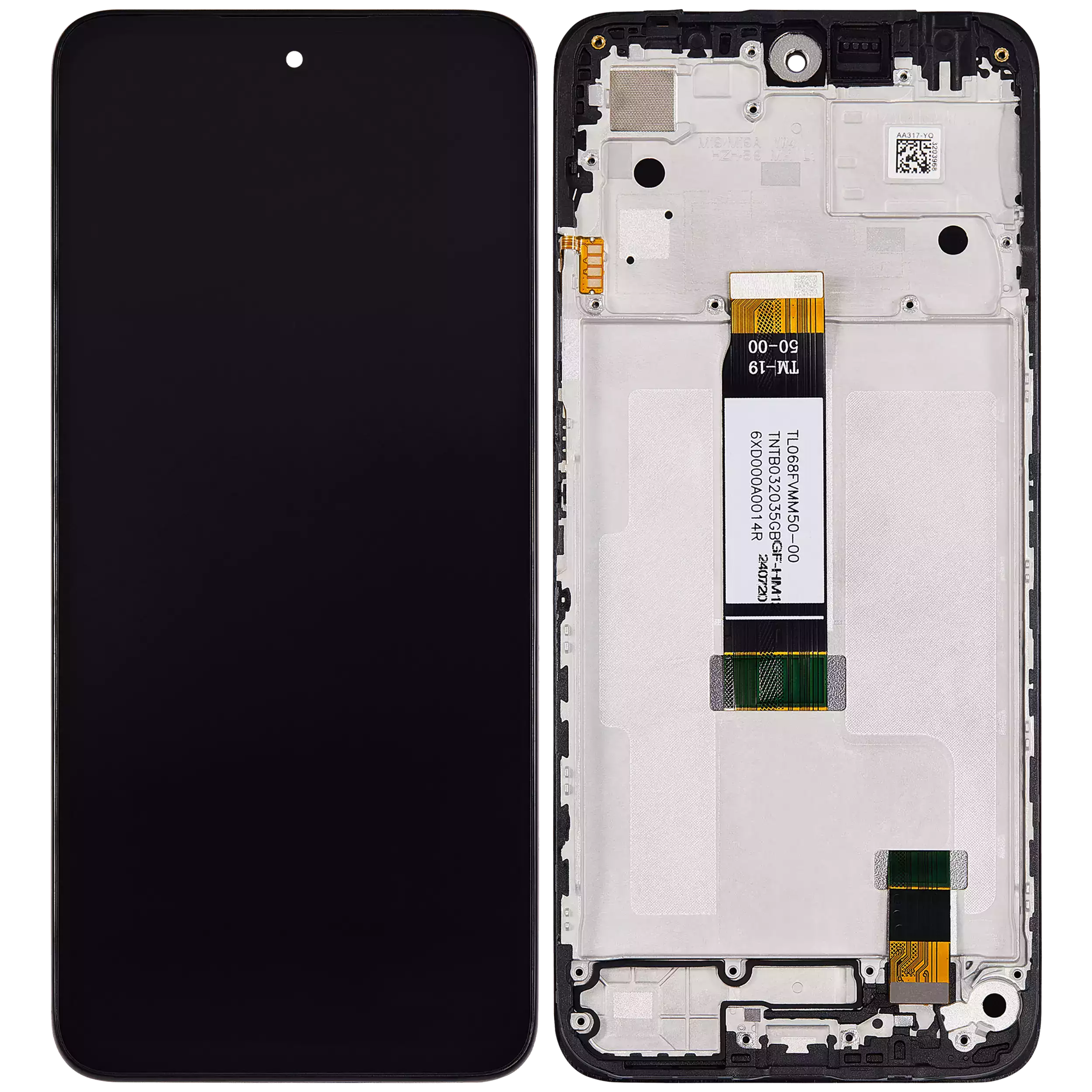LCD Display mit Rahmen für Xiaomi Redmi 12 4G / Redmi 12 5G / Redmi Note 12R / Poco M6 Pro (Aftermarket Plus) – Bild 2