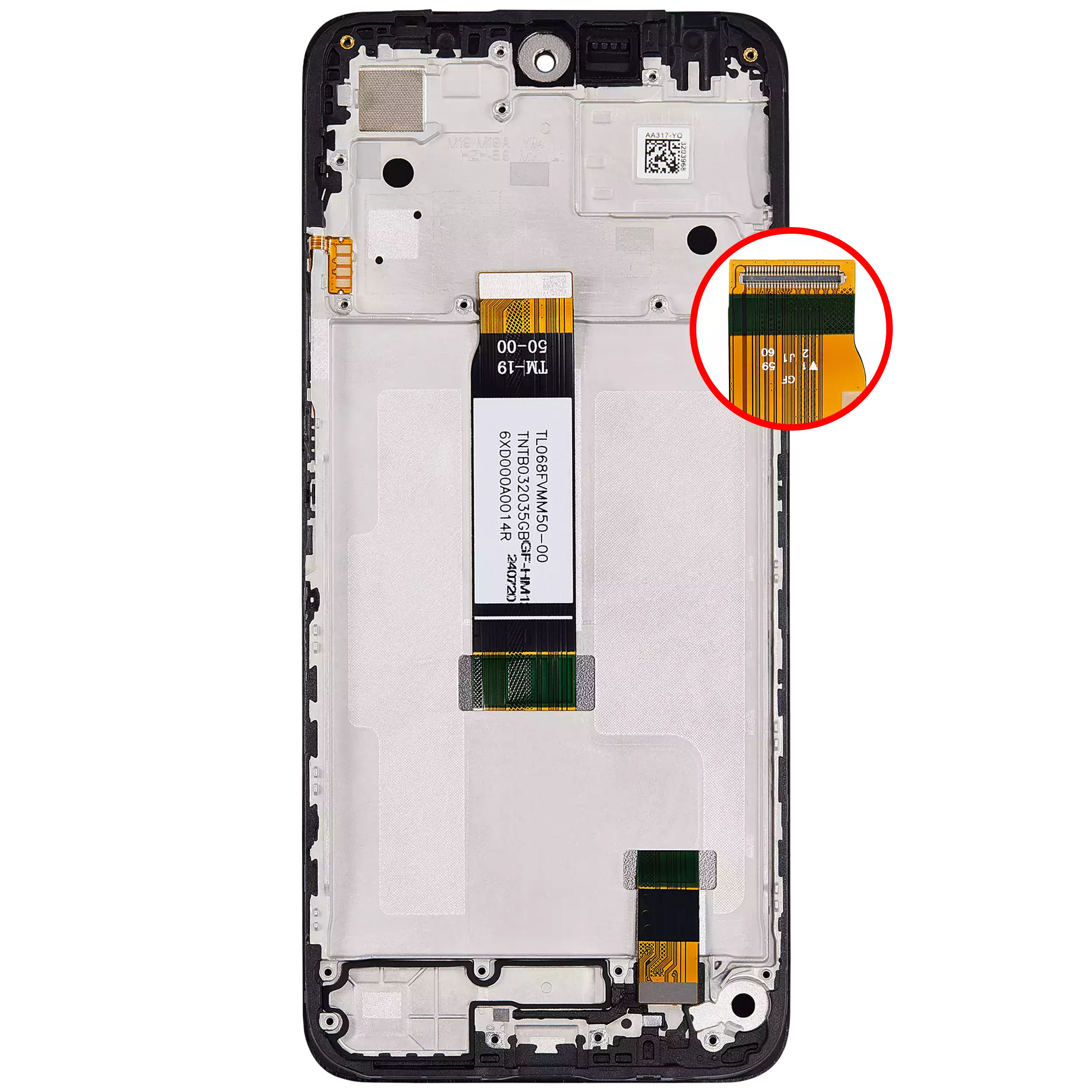 LCD Display mit Rahmen für Xiaomi Redmi 12 4G / Redmi 12 5G / Redmi Note 12R / Poco M6 Pro (Aftermarket Plus) – Bild 4