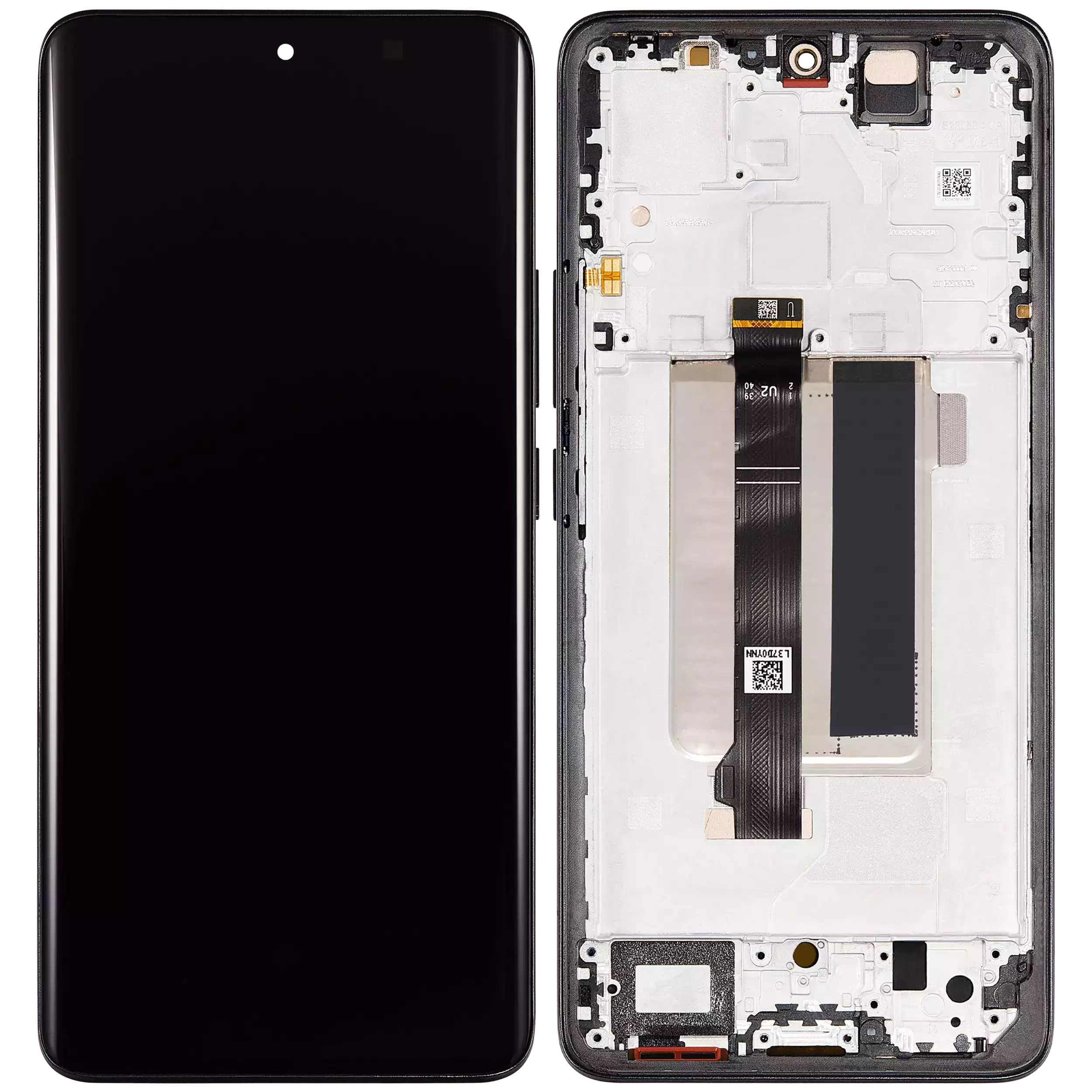 OLED Display mit Rahmen für Xiaomi Redmi Note 13 Pro Plus (professionell aufgearbeitet) (Black (Schwarz)) – Bild 2