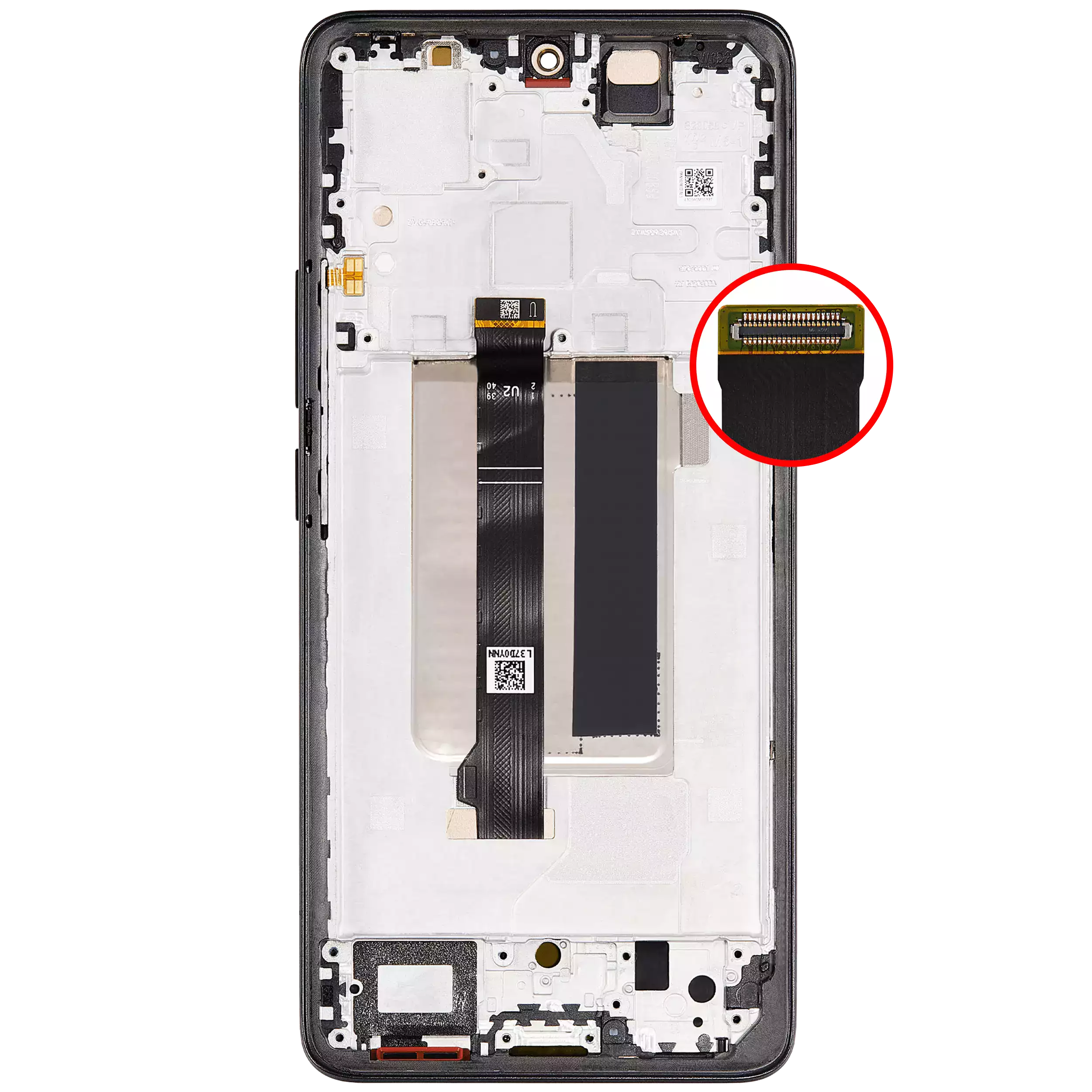 OLED Display mit Rahmen für Xiaomi Redmi Note 13 Pro Plus (professionell aufgearbeitet) (Black (Schwarz)) – Bild 4