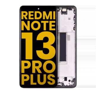 OLED Display mit Rahmen für Xiaomi Redmi Note 13 Pro Plus (professionell aufgearbeitet) (Black (Schwarz))