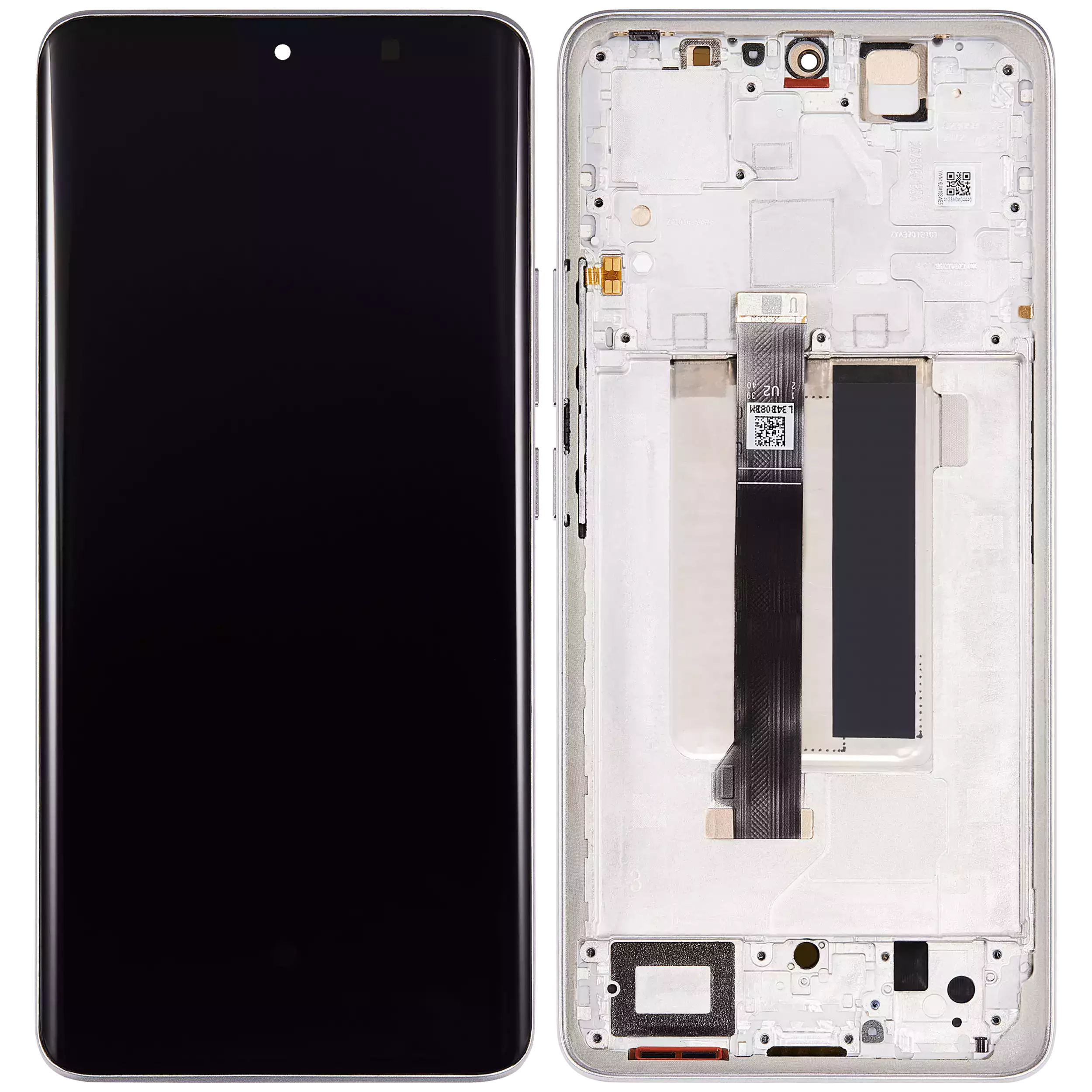 OLED Display mit Rahmen für Xiaomi Redmi Note 13 Pro Plus (professionell aufgearbeitet) (White (Weiß)) – Bild 2