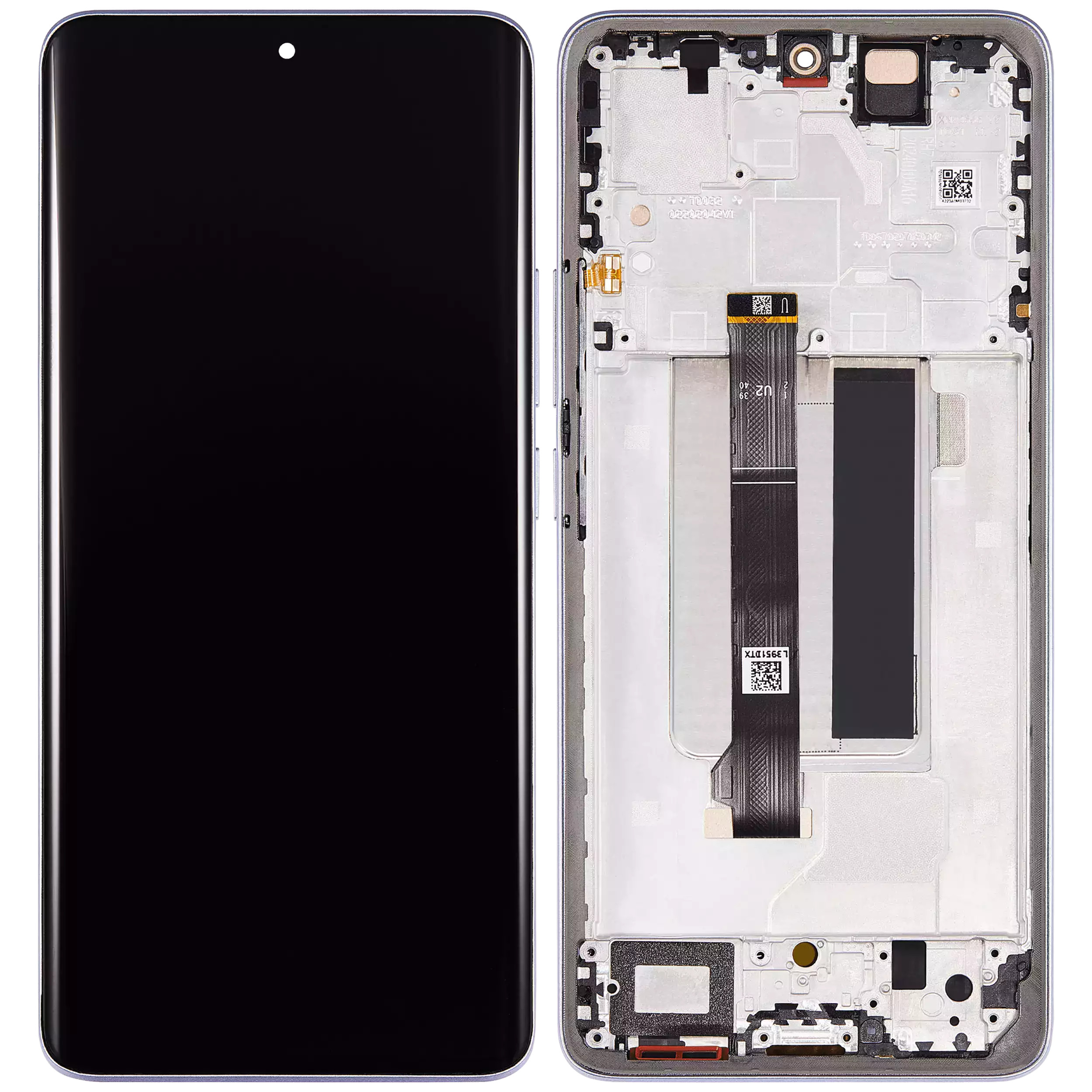 OLED Display mit Rahmen für Xiaomi Redmi Note 13 Pro Plus (professionell aufgearbeitet) (Purple (Violett)) – Bild 2
