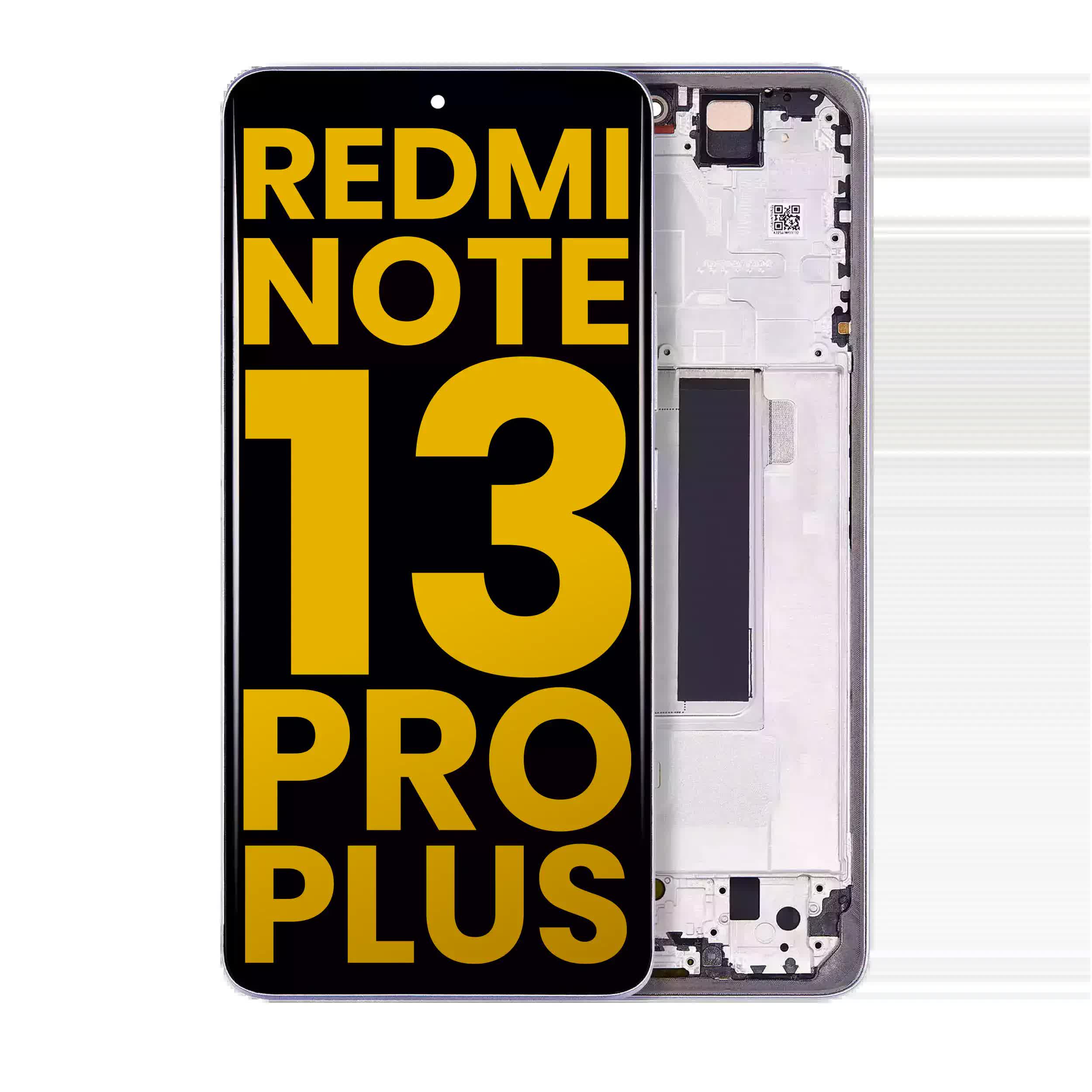 OLED Display mit Rahmen für Xiaomi Redmi Note 13 Pro Plus (professionell aufgearbeitet) (Purple (Violett))