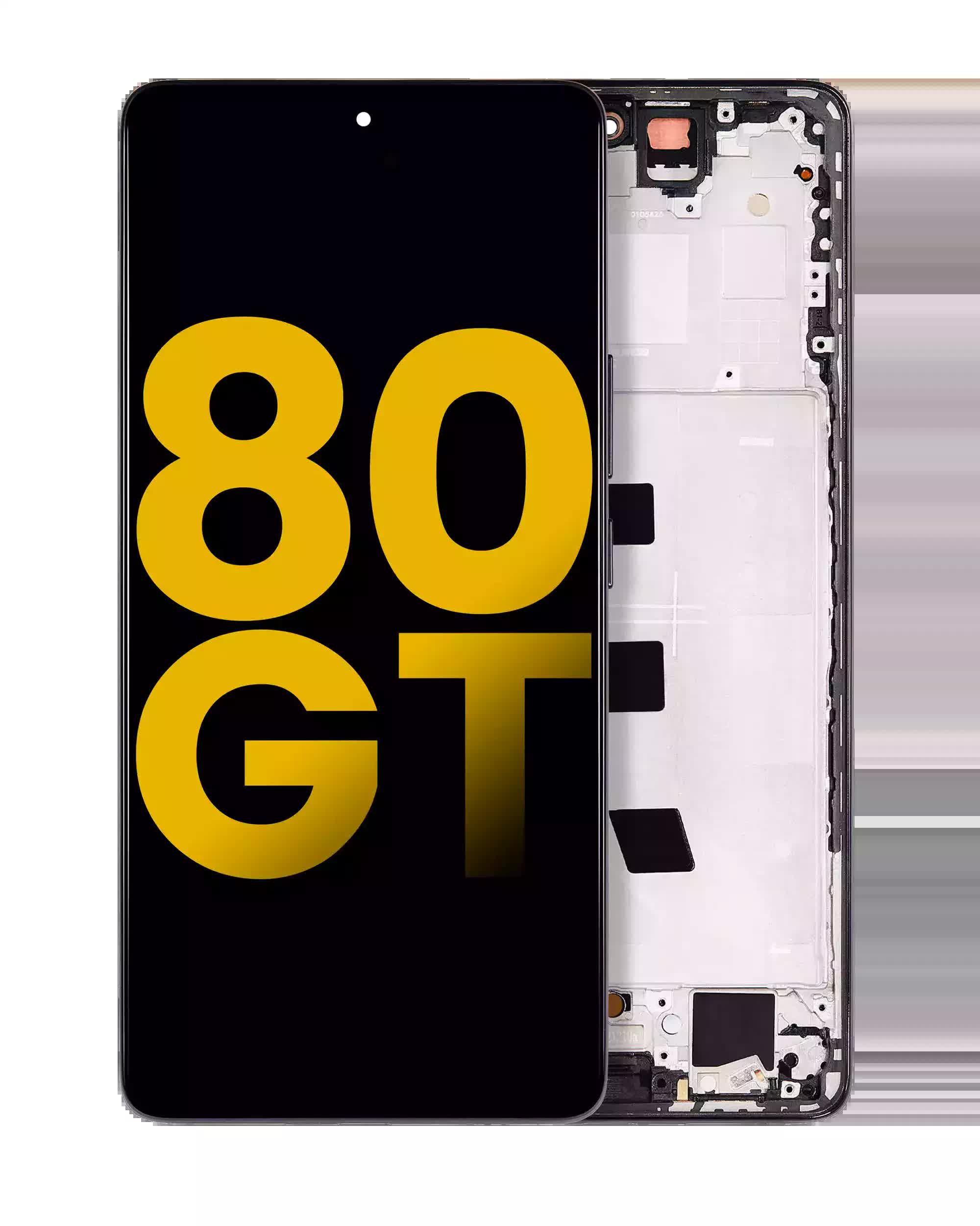 OLED Display mit Rahmen für Honor 80 GT (professionell aufgearbeitet) (Black (Schwarz))